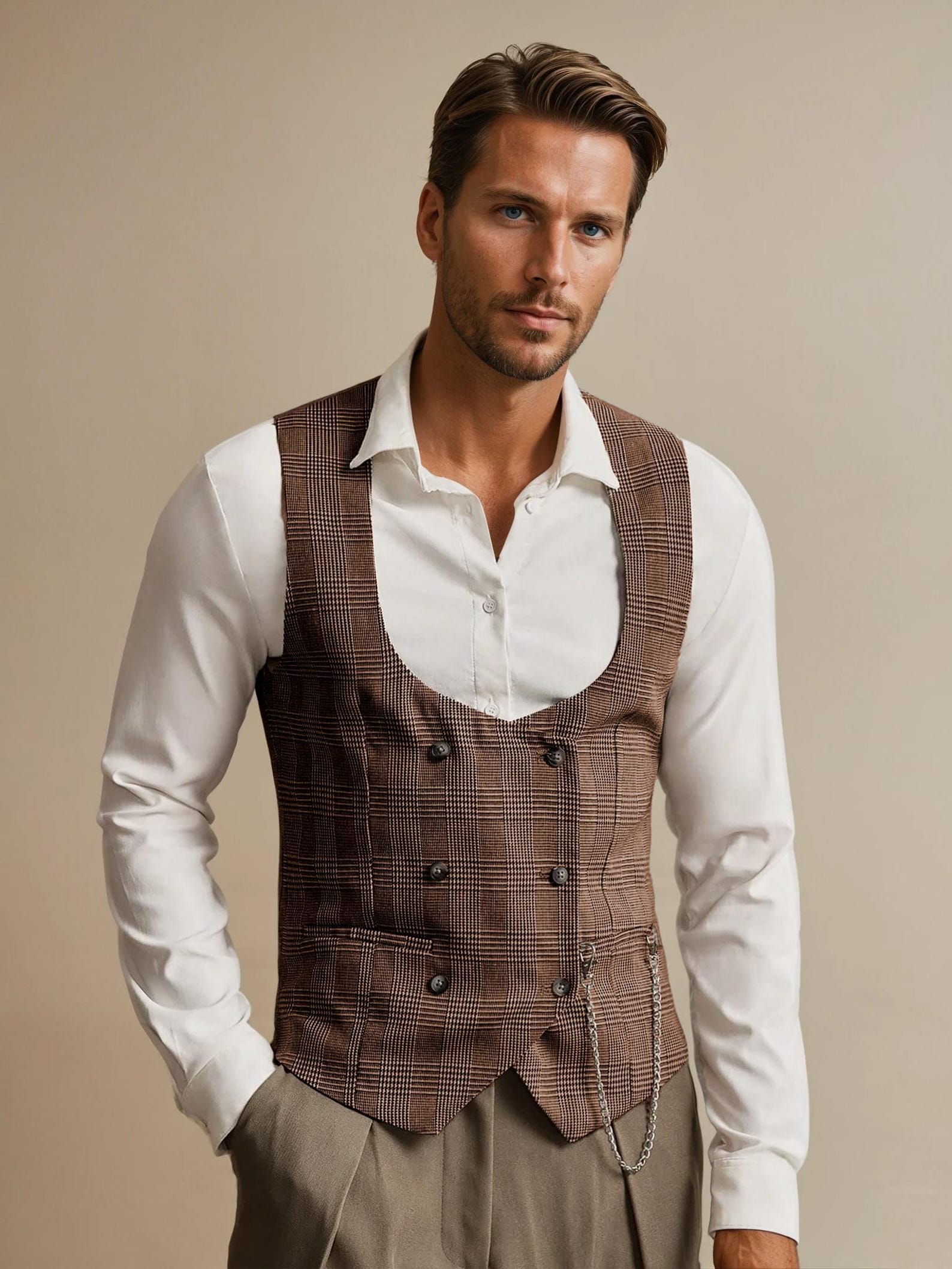 Men Waistcoat Sewing Pattern | Lined Vest Sewing Pattern, Waistcoat, Sewing Pattern Vest Men, Top Pattern Men, Suit Pattern
