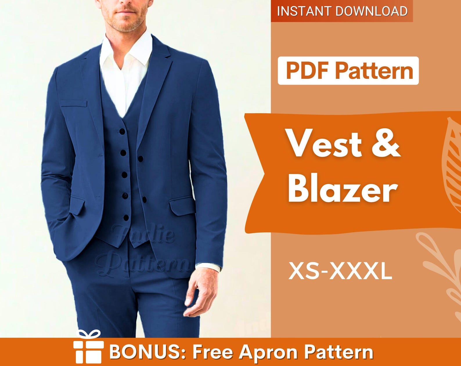 Men Jacket & Vest Sewing Patterns | Suit Jacket Pattern Men | Men Blazer | Men Sewing Pattern | Suit Pattern For Men | Men