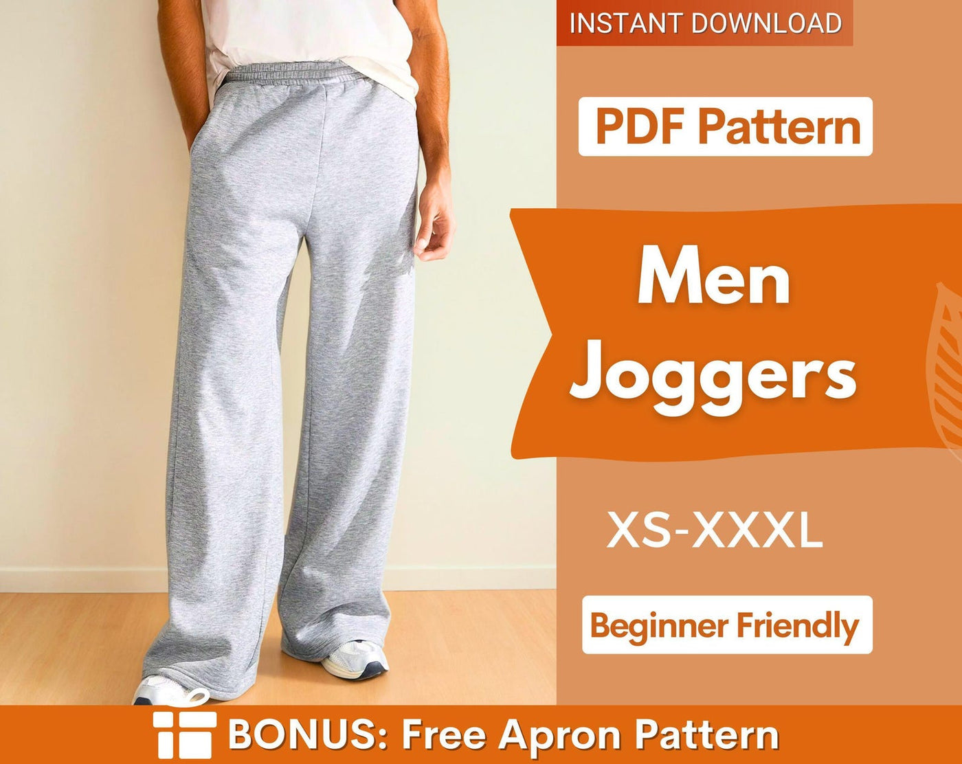 Men Joggers Sewing Pattern, Jogger Pattern, Sweatpants Pattern Men, Men Pants Pattern, Sewing Pattern Men, Straight Leg
