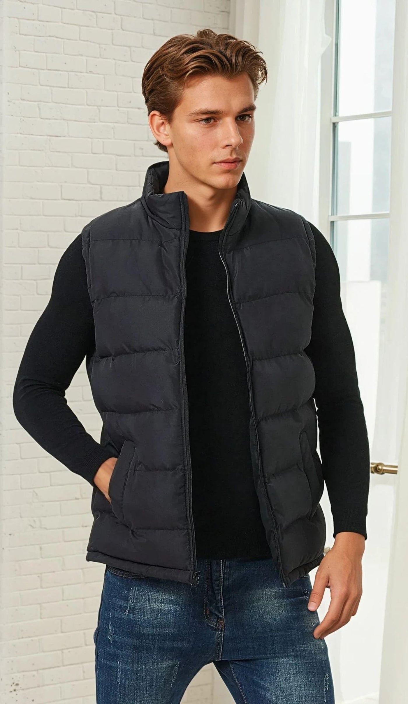 Men Puffer Vest Sewing Pattern | Puffer Vest | Jacket Pattern Men| Sewing Pattern Puffer Vest | Sewing Pattern for Men Jacket