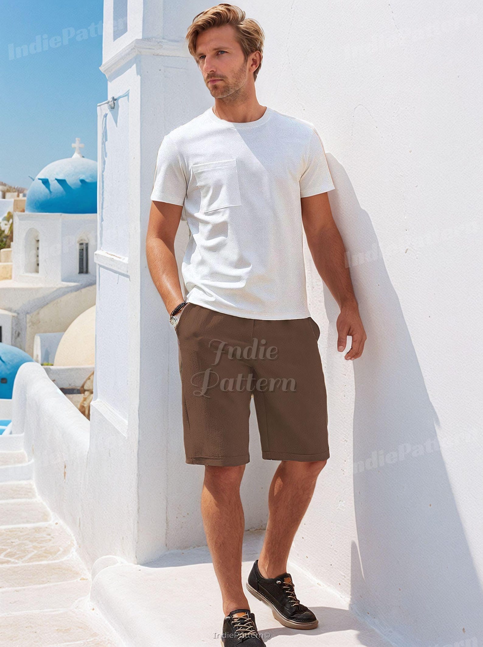 Shorts Pattern for Men | Men Sewing Pattern | Elastic Waistband Shorts Men PATTERN | Sewing Pattern Shorts Men | Shorts