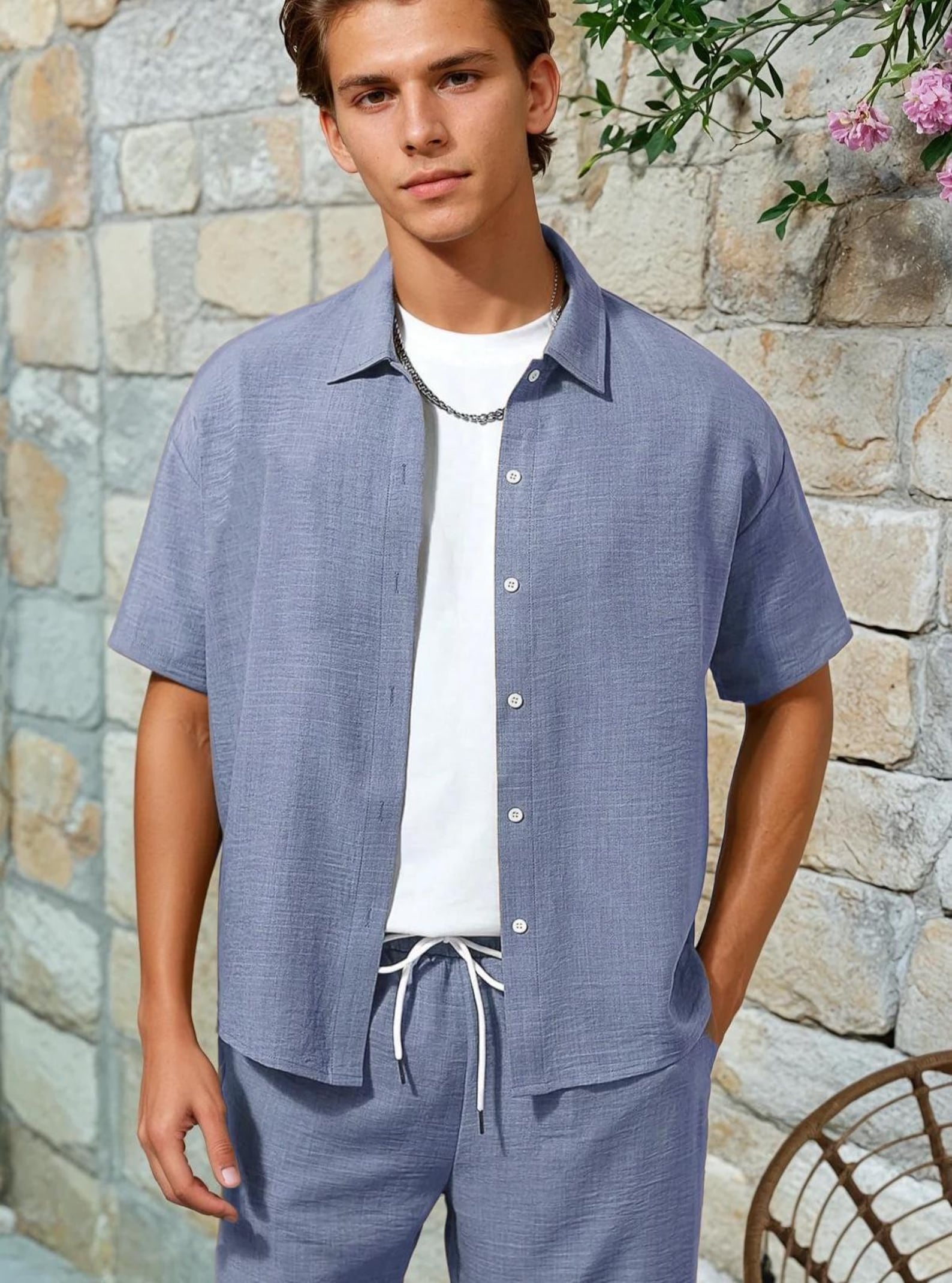 Men's Shirt Sewing Pattern, Summer Shirt Pattern Men, Camp Collar Shirt Pattern, Hawaiian Shirt Pattern, Shirt Pattern Men