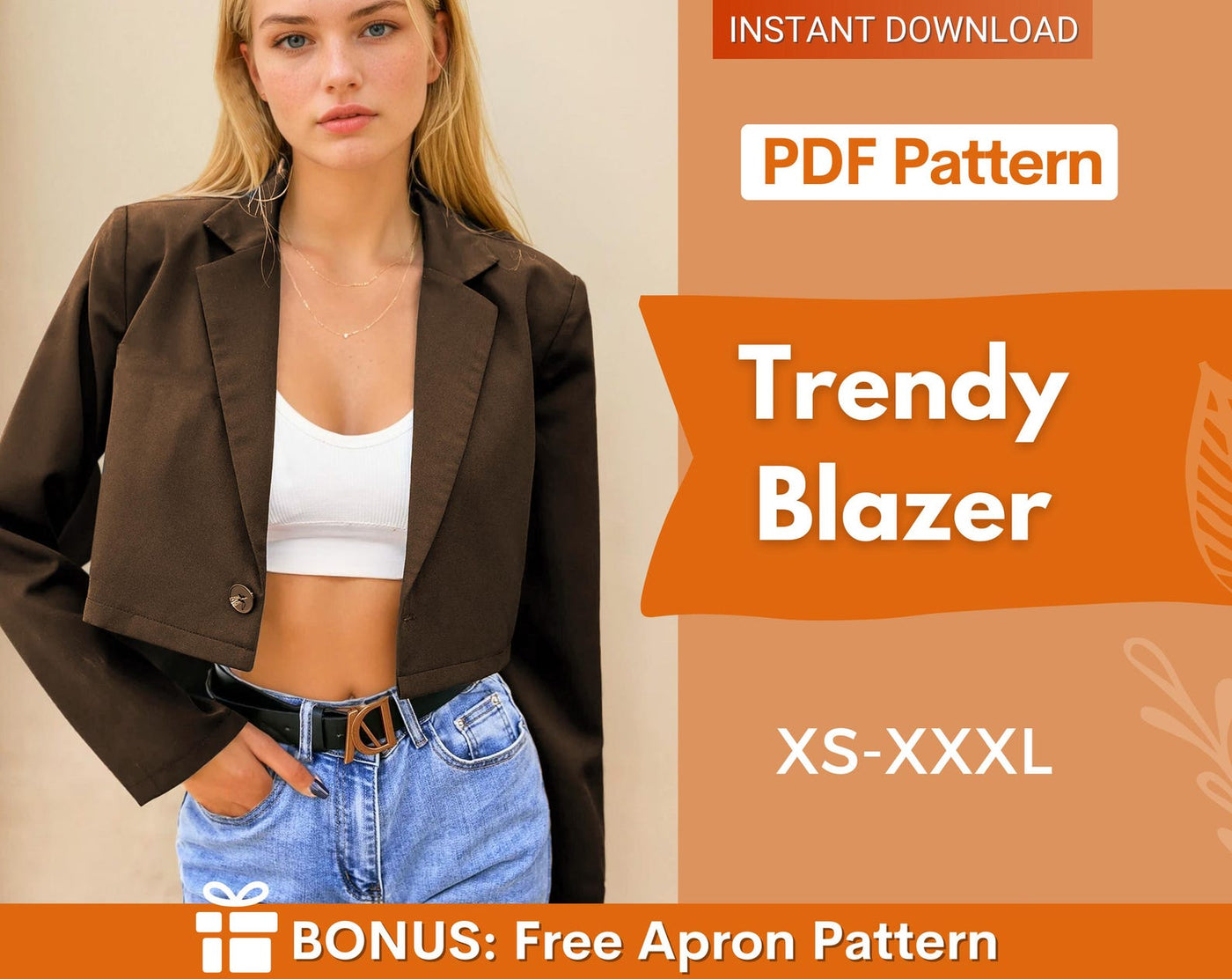 Blazer Sewing Pattern | Suit Jacket Sewing Pattern | Women Blazer | Sewing Patterns for Women | Suit Blazer Women Sewing