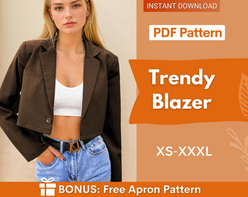 Blazer Sewing Pattern | Suit Jacket Sewing Pattern | Women Blazer | Sewing Patterns for Women | Suit Blazer Women Sewing