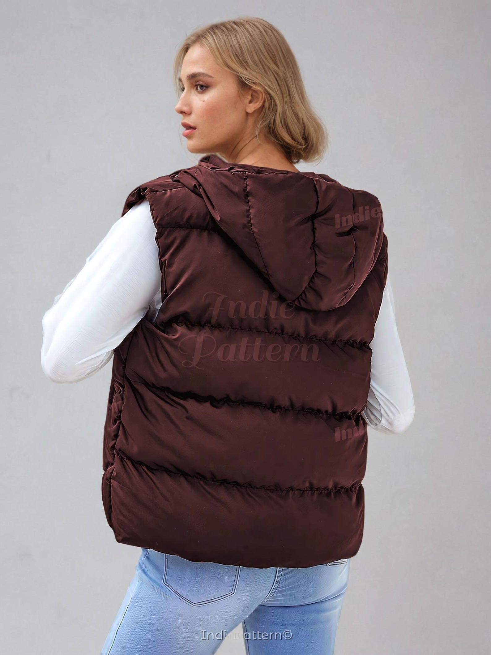 Puffer Vest Pattern | Hoodie Puffer Vest | Hooded Vest | Women Sewing Pattern | Jacket Pattern | Vest Pattern | Sewing