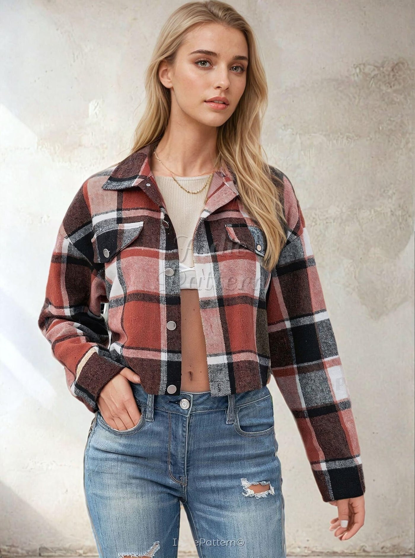 Jacket Pattern, XS-XXXL,Women Short Jacket Sewing Pattern, Women's Shirt Jacket, Shacket sewing pattern, Easy Jacket Pattern