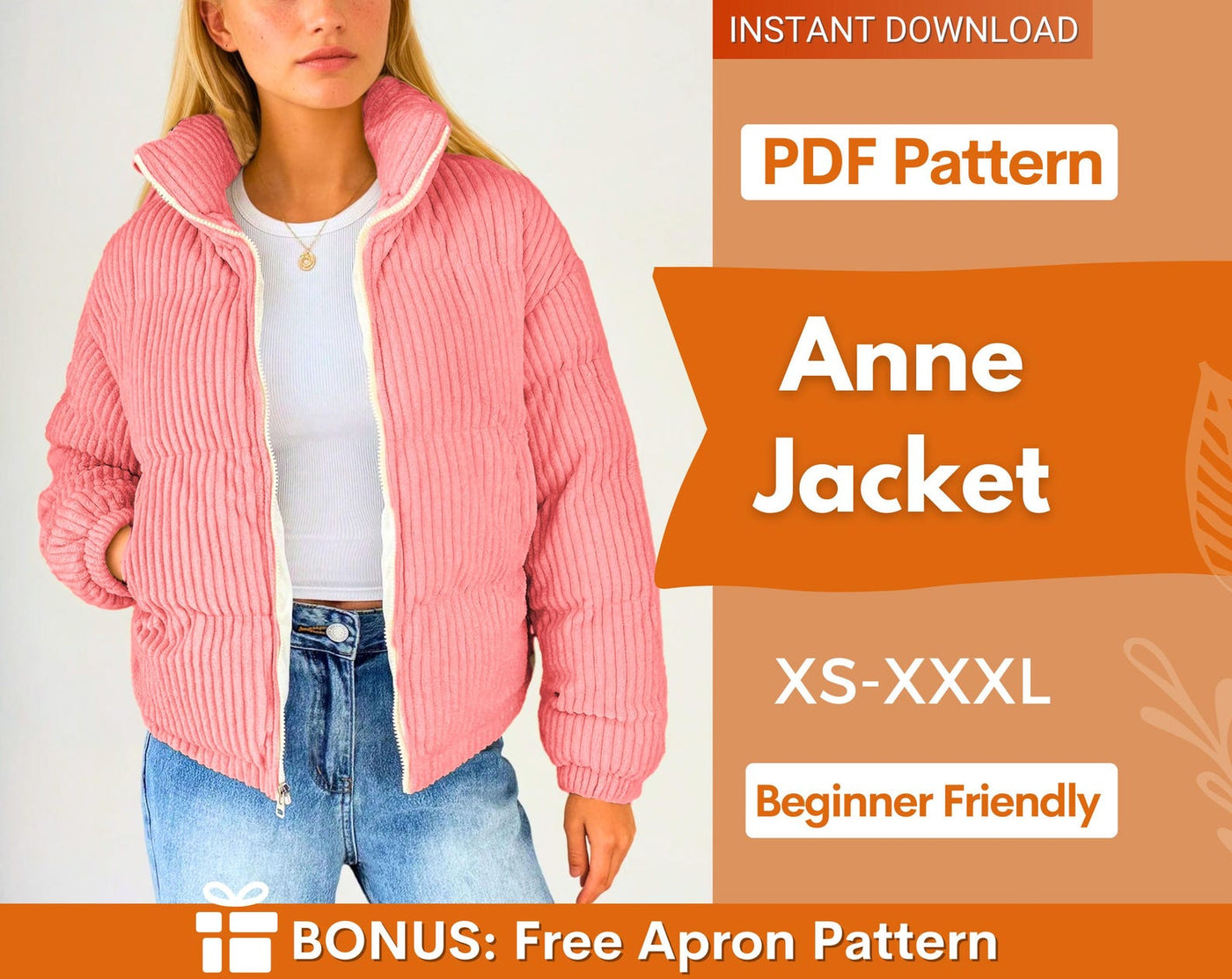 Lined Jacket Sewing Pattern | Coat Pattern | Sewing Patterns | Jacket Pattern | Women Sewing Pattern Jacket Coat | Jacket