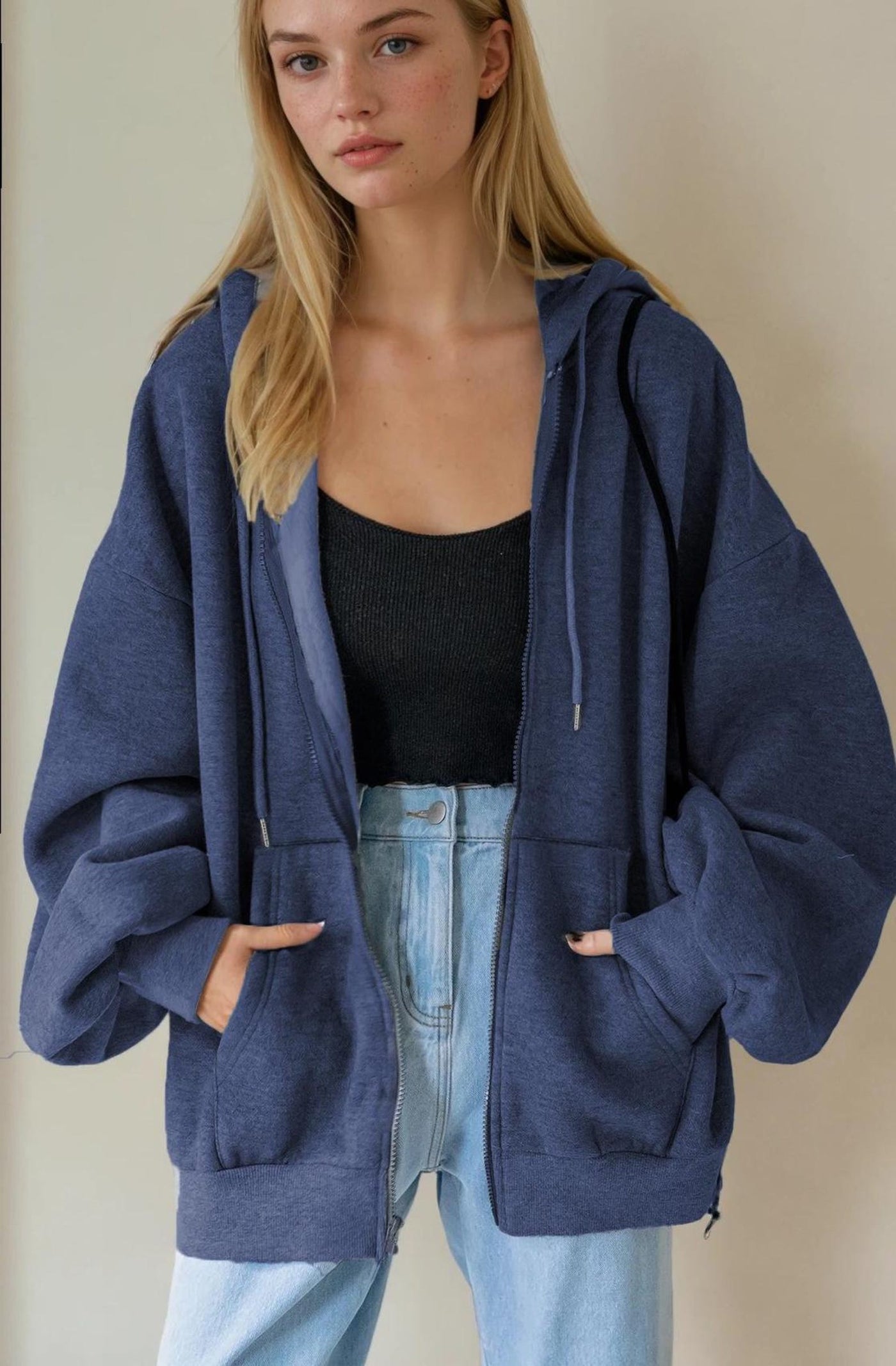 Oversized Zip Up Hoodie Sewing Pattern, Women Hoodie, Hoodie Pattern, Women Sewing Pattern, Beginner Sewing Pattern Zip
