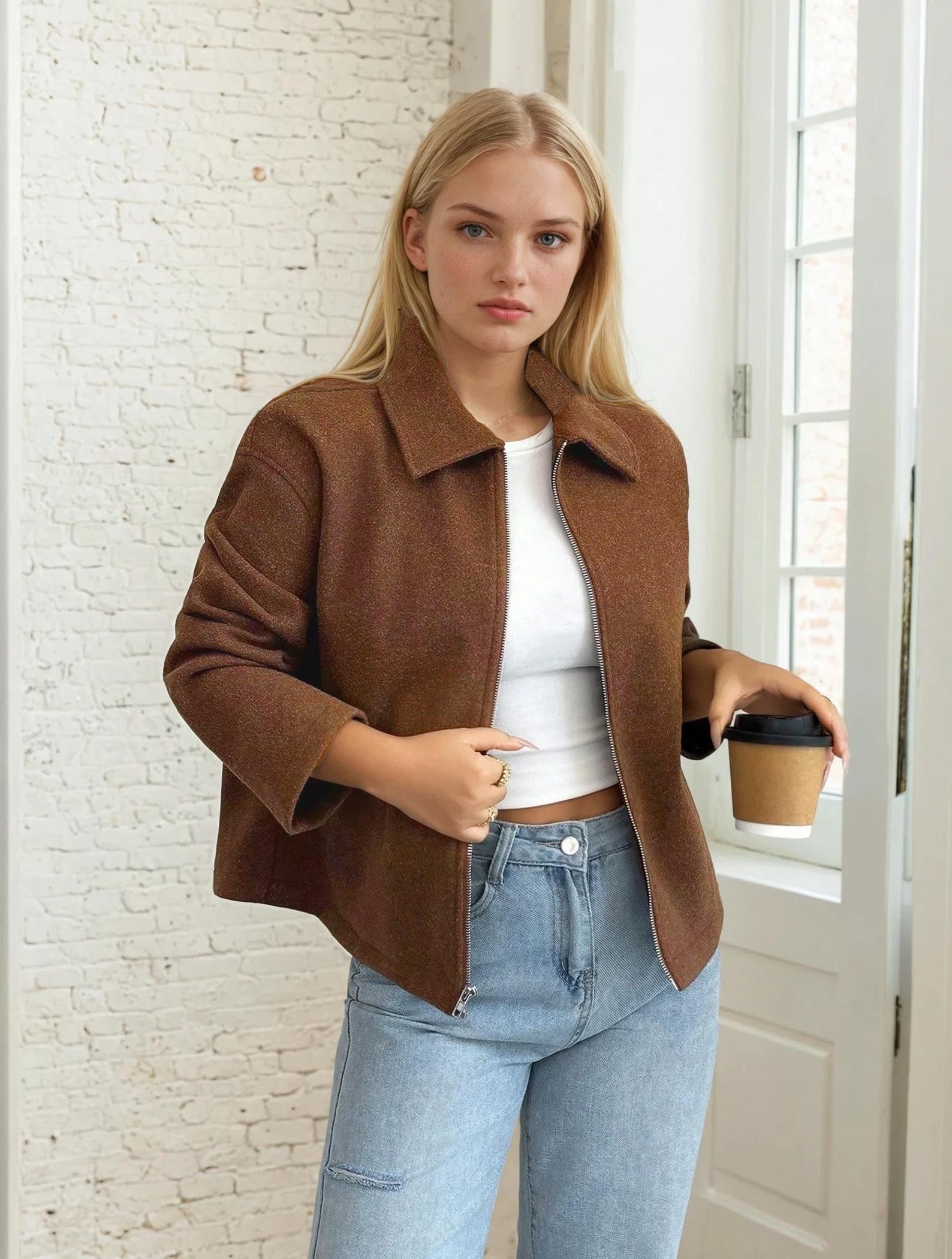 Jacket Sewing Pattern for Women, Zip Up Jacket Pattern, Women Jacket Sewing Pattern, Crop Jacket, Short Jacket, Women Pattern