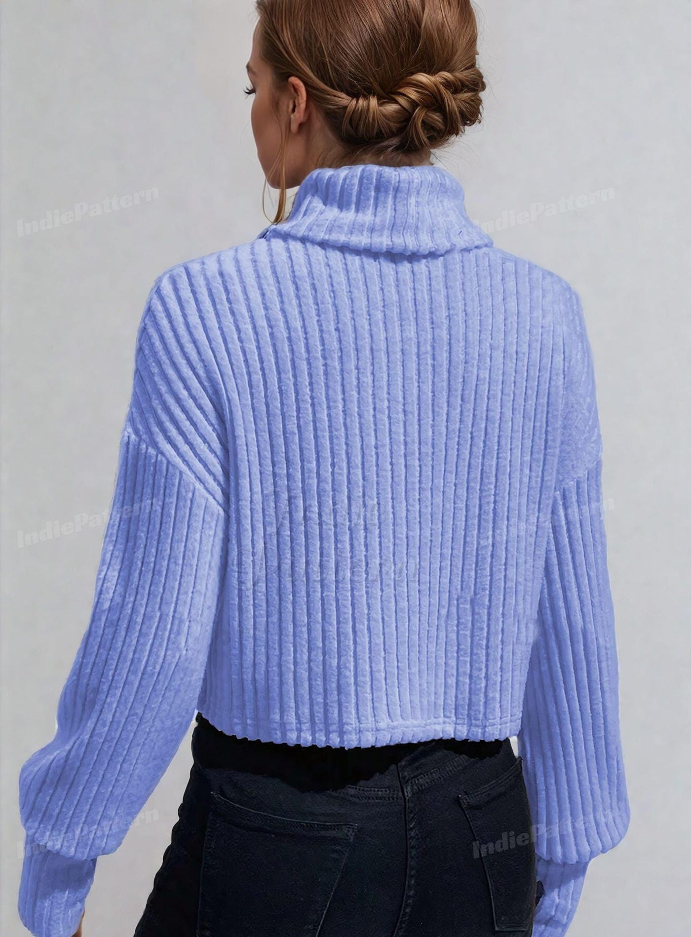 Turtleneck Sweater Sewing Pattern | Sweater Pattern | Womens Pattern | Sewing Patterns | Women Sweater | Mock Neck Top