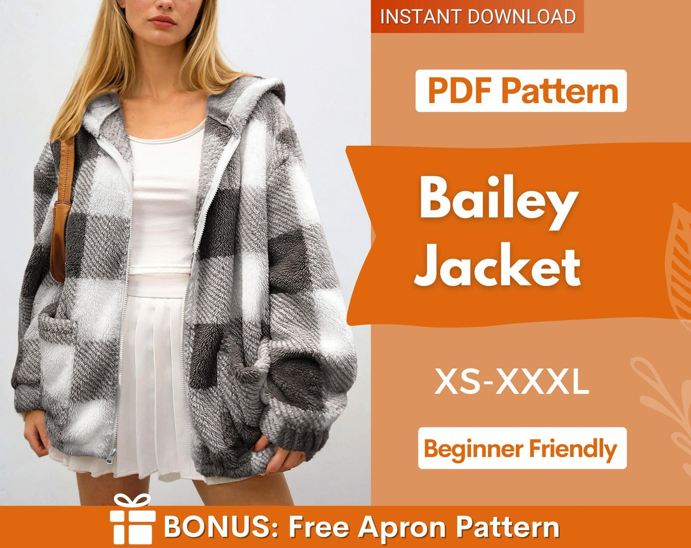Jacket Sewing Pattern for Women | Coat Pattern | Jacket Pattern | Sewing Patterns | Women Sewing Pattern Coat Jacket with