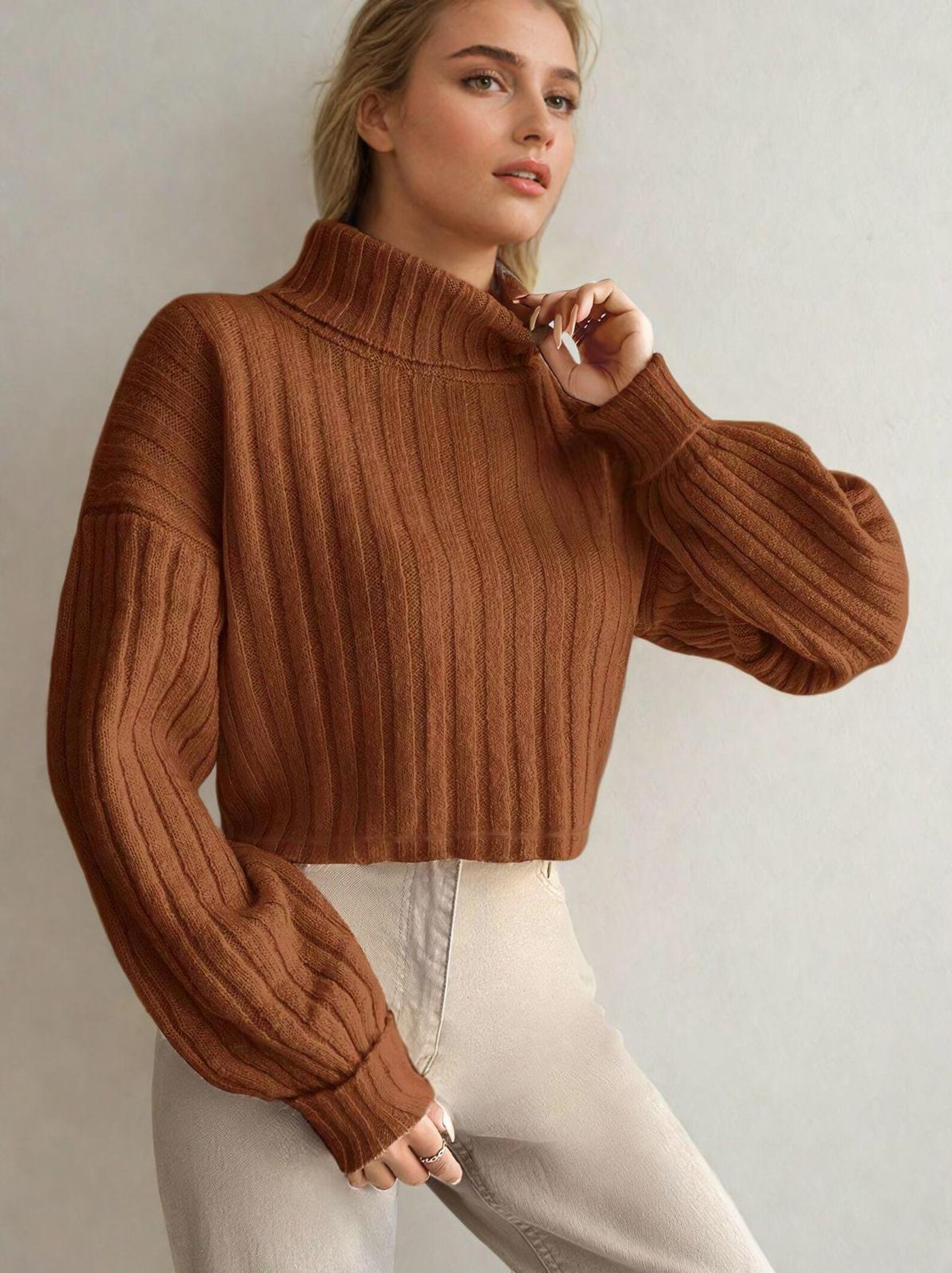 Sweater Sewing Pattern | Sweatshirt Pattern | Turtleneck Sweater Pattern | Sewing Patterns | Women Sweater Pattern | Mock