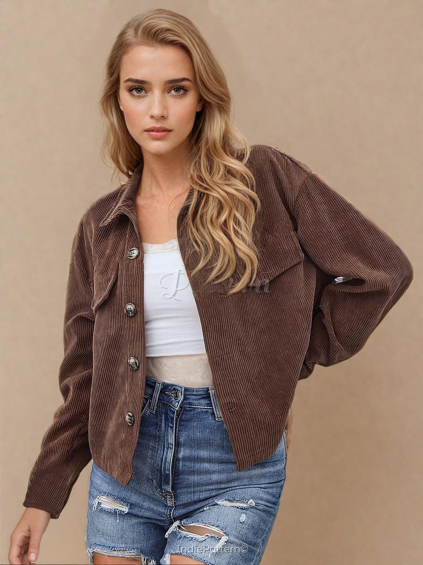 Crop Jacket Pattern for Women, XS-XXXL, Women Jacket Sewing Pattern, Women's Shirt Jacket, Shacket sewing pattern, Women