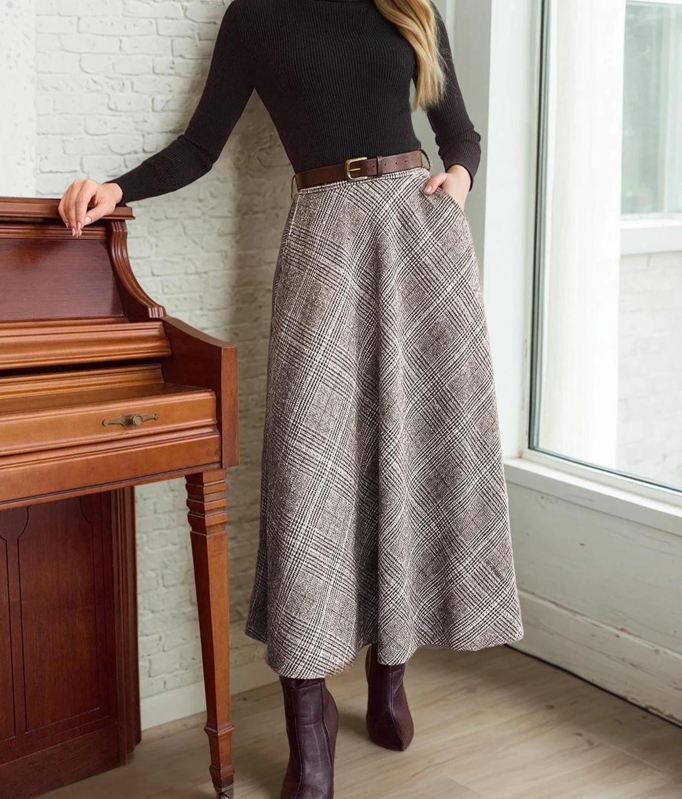 Skirt with Pockets Sewing Pattern, Women Sewing Patterns, Skirt Pattern, Midi Skirt Sewing Pattern, Women Skirt Pattern, Midi