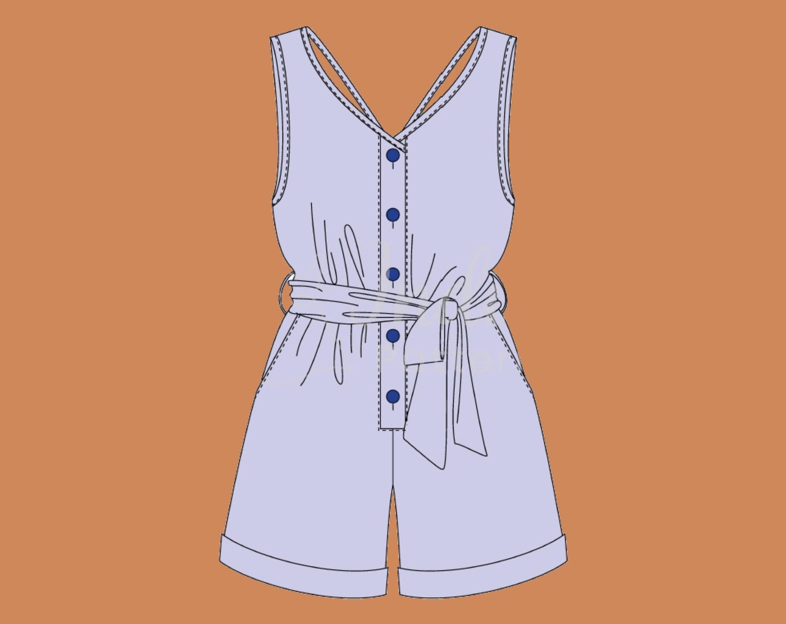 Romper Sewing Pattern for Women | XS-XXXL | Women Pattern | Summer Dress Pattern | Playsuit sewing pattern | Jumpsuit Sewing