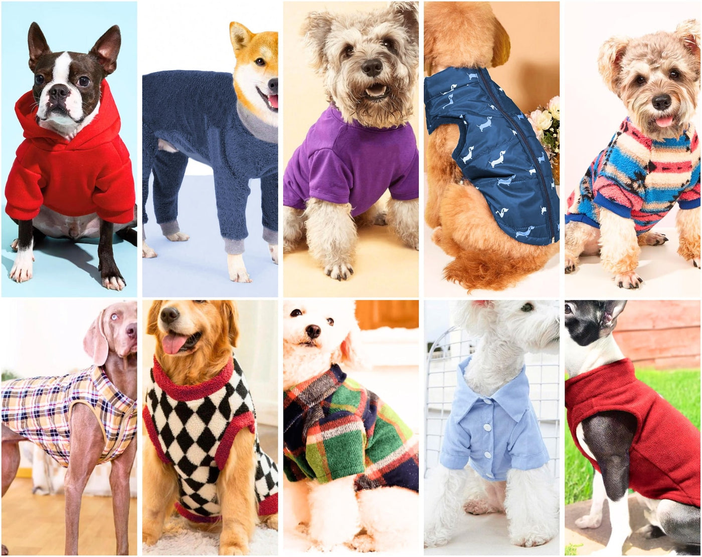 Dog Sewing Patterns Bundle +10, Dog Hoodie, Dog Shirt, Sewing Patterns for Dogs, Pet Patterns, Dog Coat, Dog Jacket, Dog