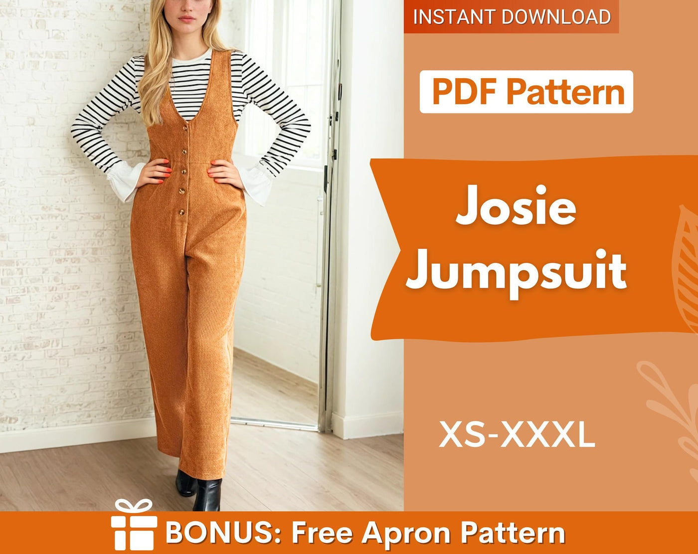 Jumpsuit Pattern | Sewing Patterns for Women | Jumpsuit Sewing Pattern | Dress Pattern, Overall Pattern, Sewing Pattern