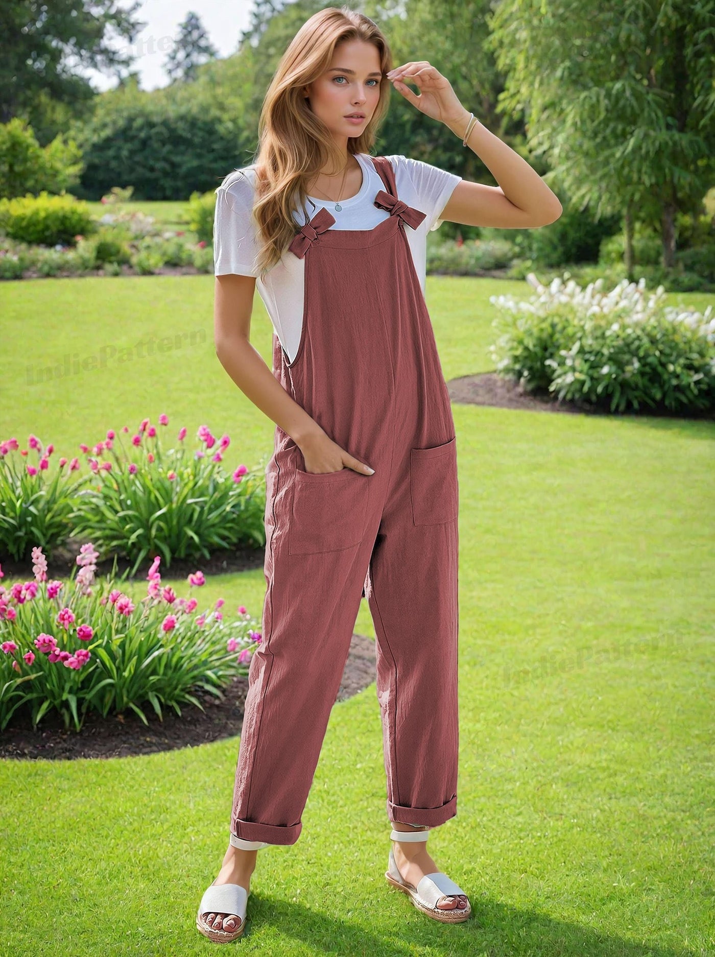 Overall Jumpsuit Pattern, Meadow Overalls, Overalls pattern, Pattern Women Jumpsuit, Dungaree Pant Loose Trouser , Overalls