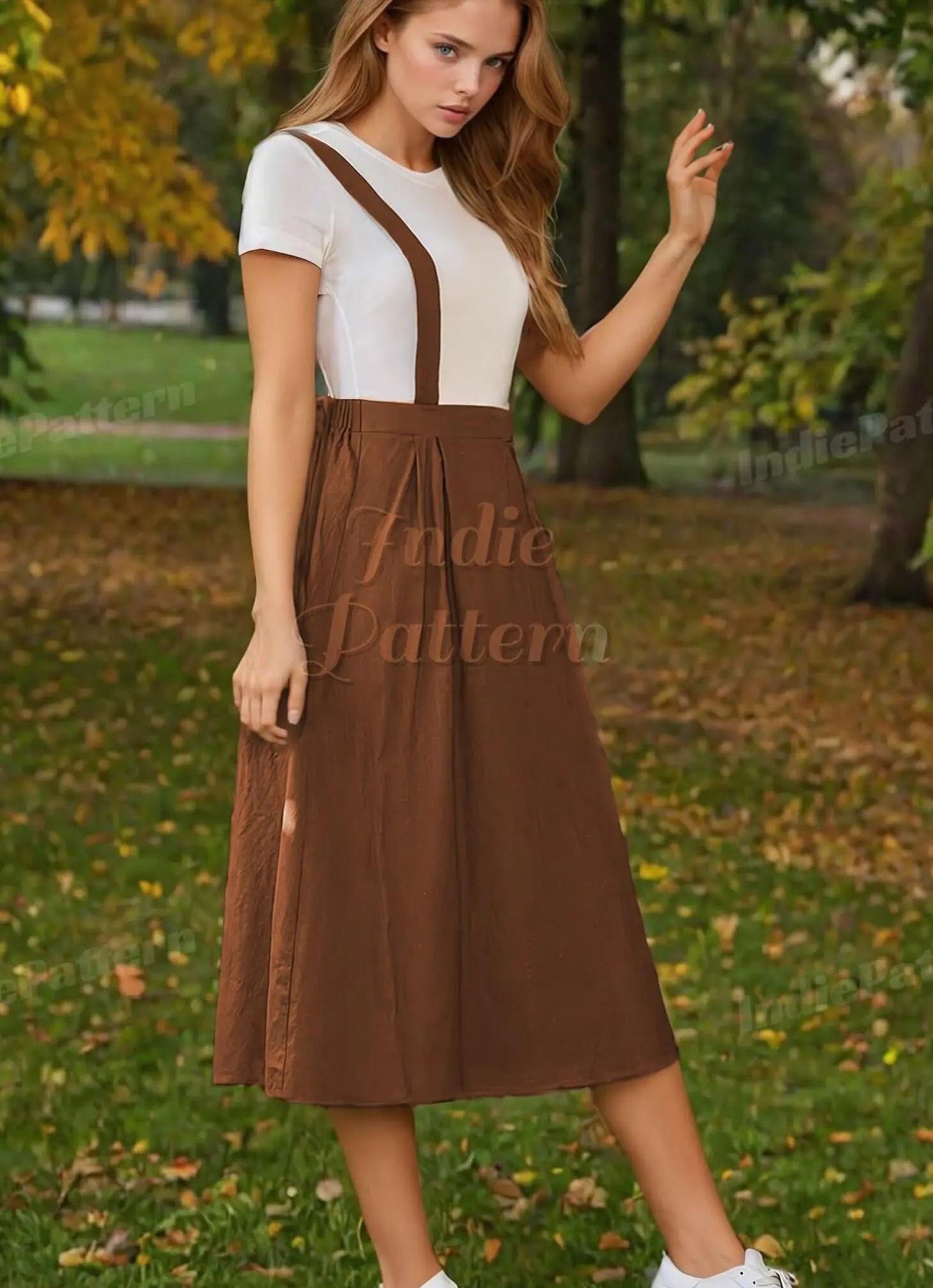 Pinafore Skirt Sewing Pattern for Women PDF | S-XL | Skirt Pattern | Suspender skirt pdf pattern, pinafore pattern, Easy