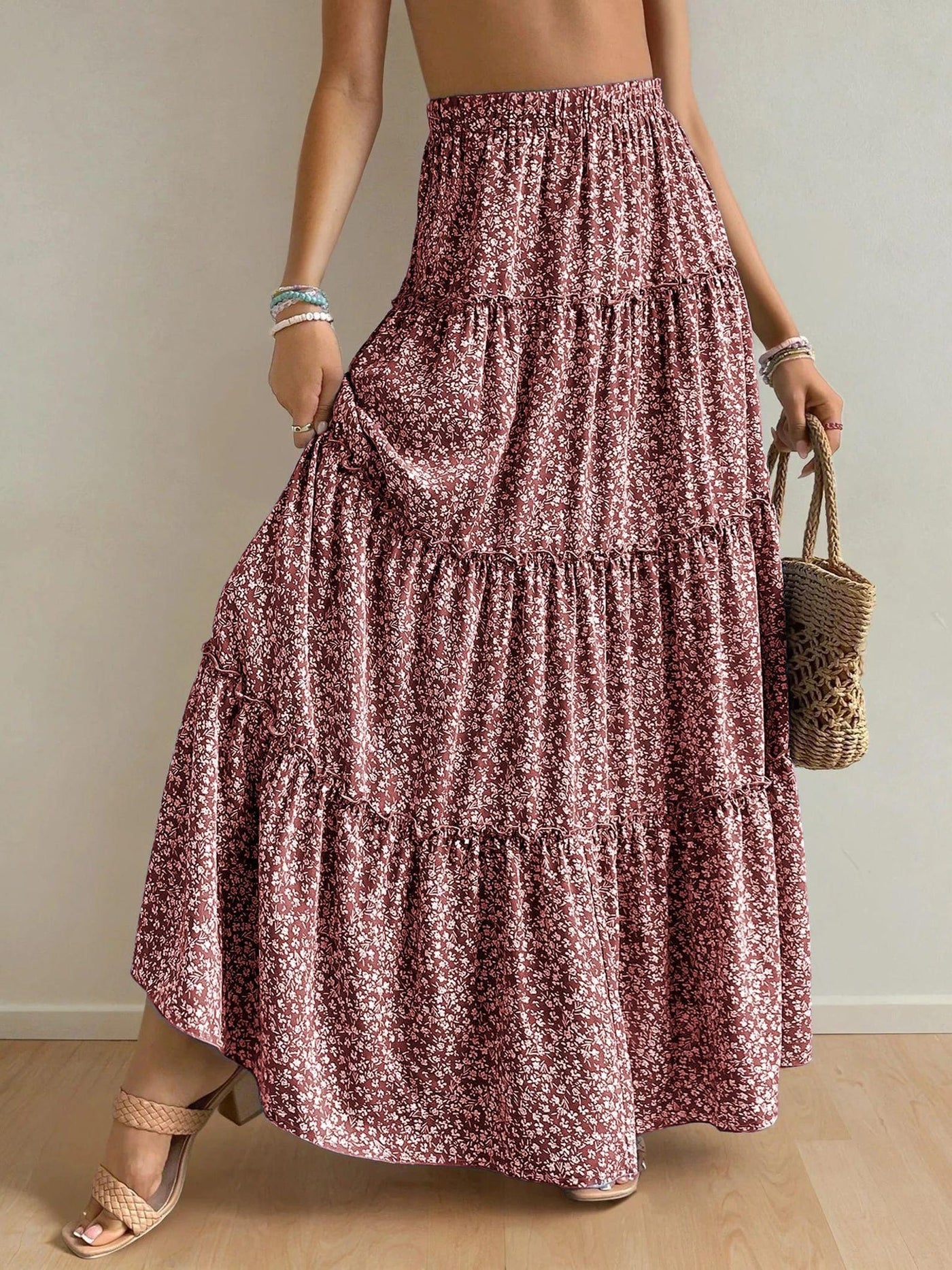 Tiered Maxi Skirt Pattern | Skirt Sewing Pattern | Women Skirt Pattern | Sewing Patterns | Women Patterns, Long Skirt