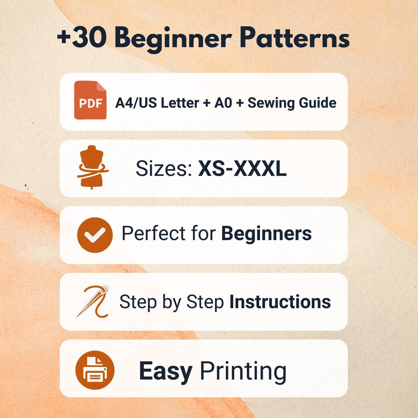 30 Beginner Sewing Patterns | Easy Sewing Patterns | Women Sewing Patterns | Beginner Sewing | Dress Top Skirt Pants Jacket