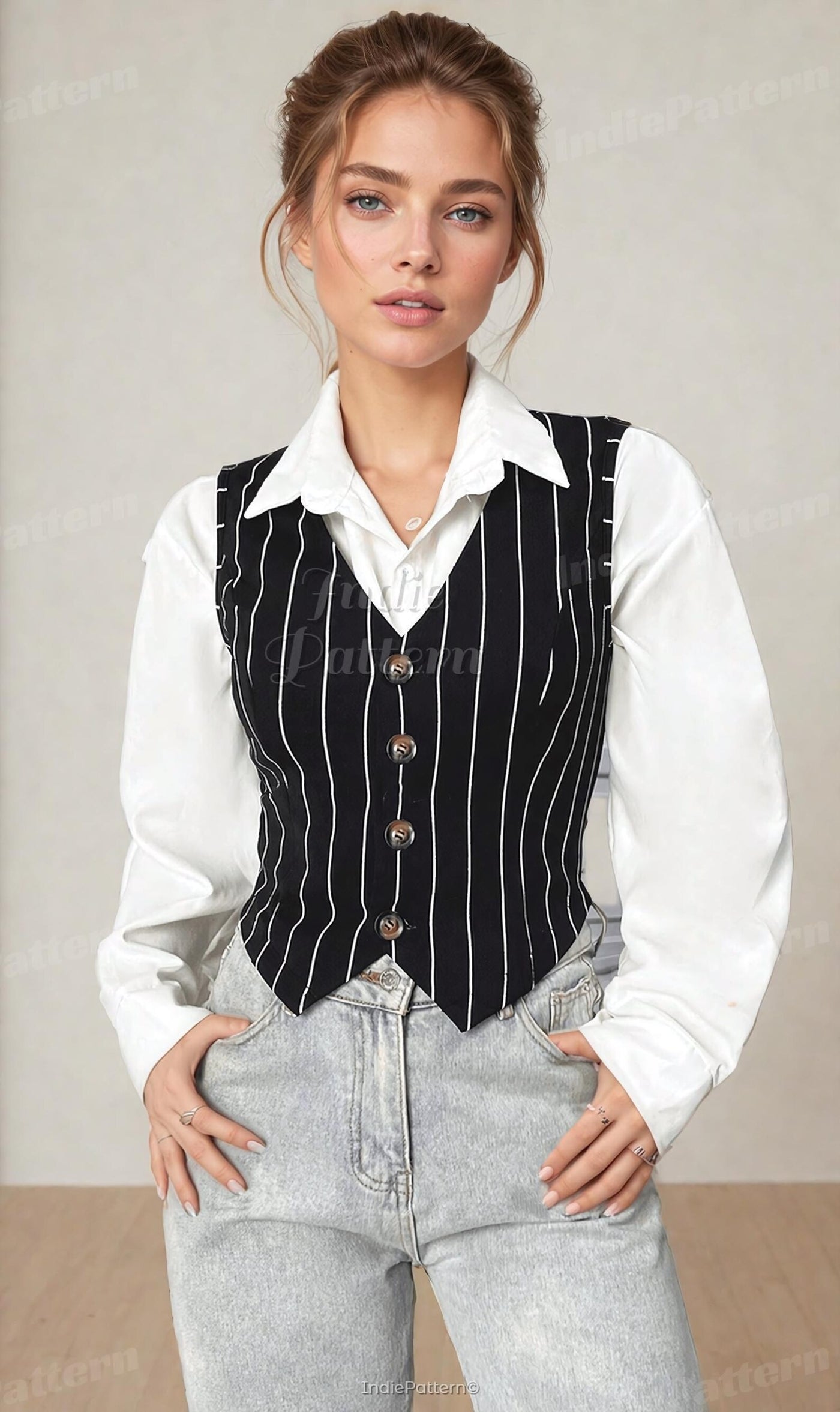 Vest & Shirt Sewing Pattern | Sewing Pattern for Women | Sewing Patterns | Vest Pattern | Shirt Pattern | Sewing Patterns