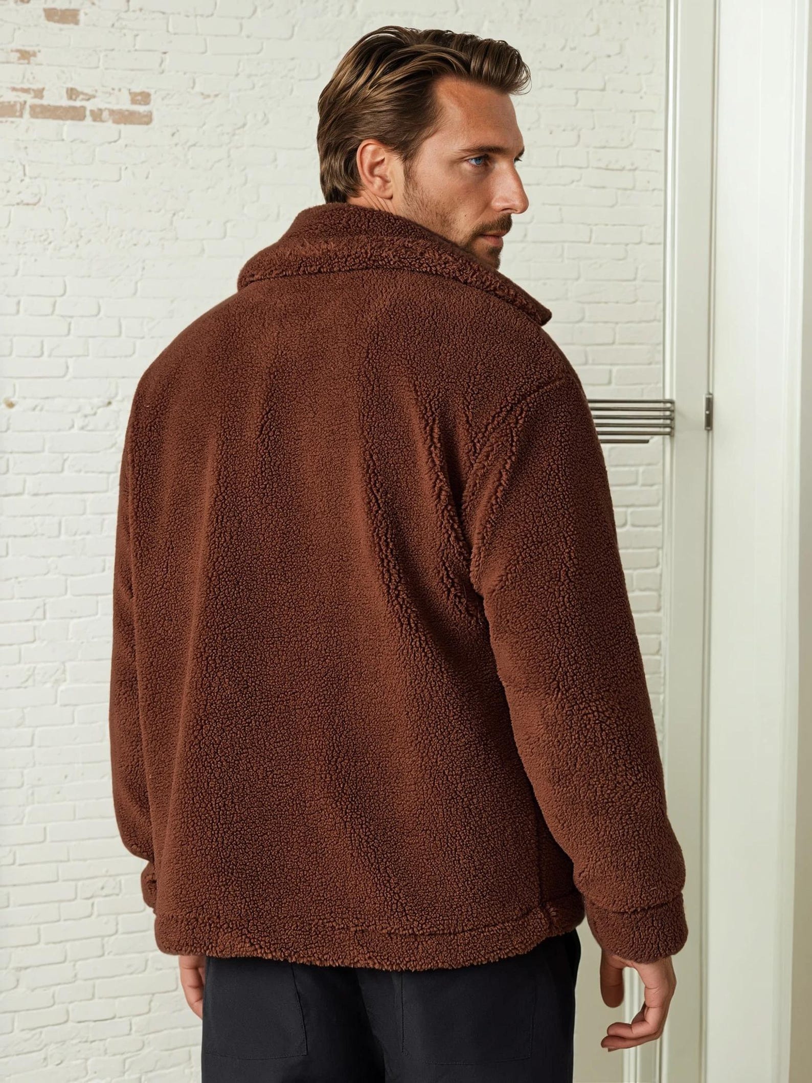 Teddy Jacket Sewing Pattern for Men, Jacket Pattern, Men Sewing Pattern, Button Up Jacket Men, Coat Pattern, Teddy Jacket