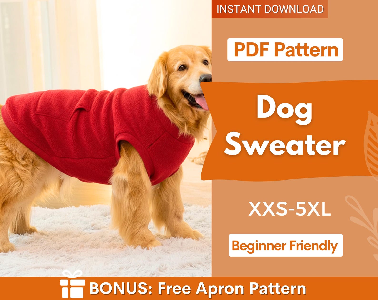 Dog Sweatshirt Sewing Pattern, Dog Pattern, Dog Sewing Pattern, Dog Vest, Pattern for dog, Dog Jacket Pattern, Dog Top