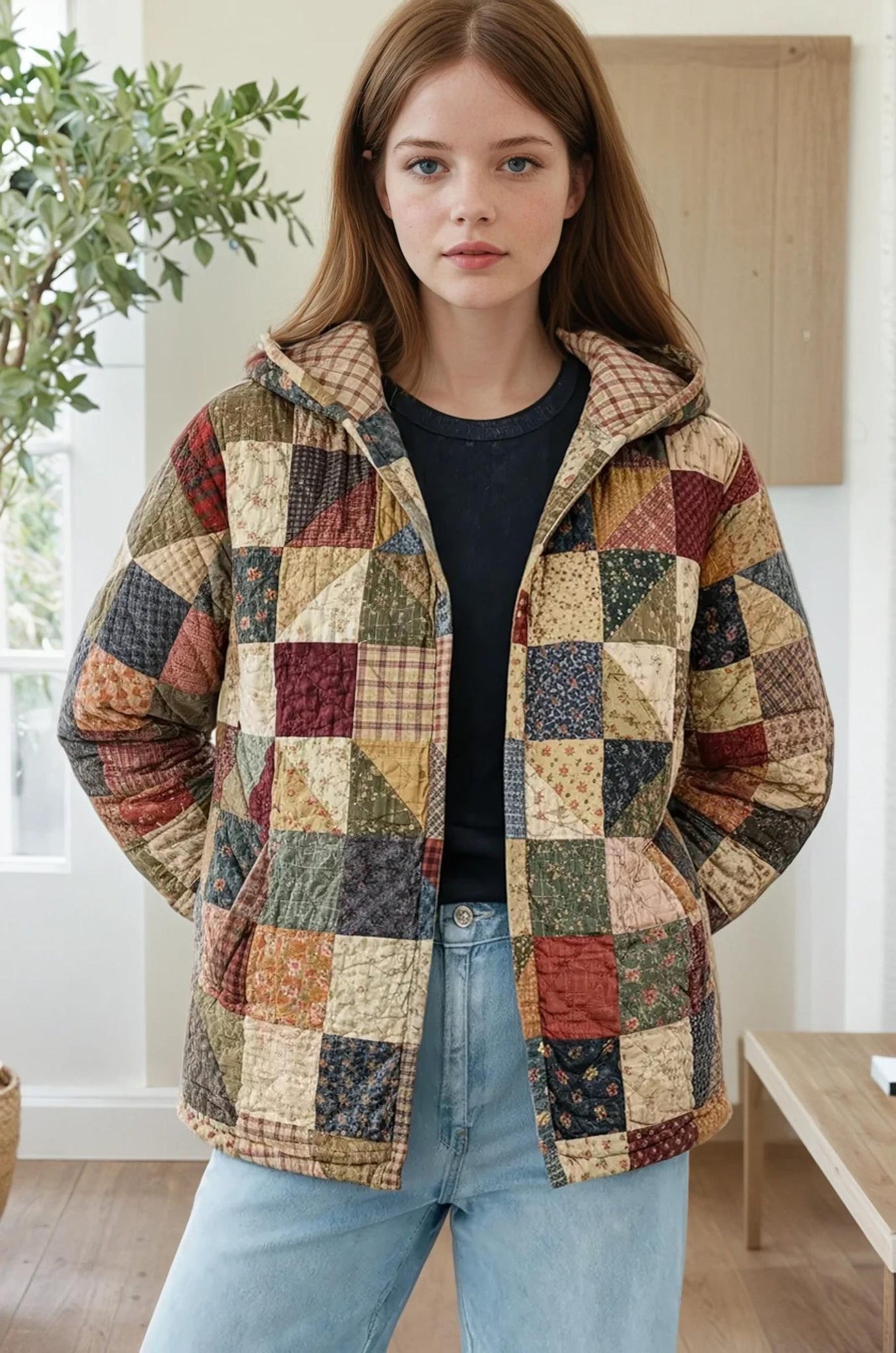 Quilted Jacket with Hoodie Sewing Pattern | Quilted Jacket Pattern | Sewing Patterns | Quilted Sewing Pattern | Hooded Jacket