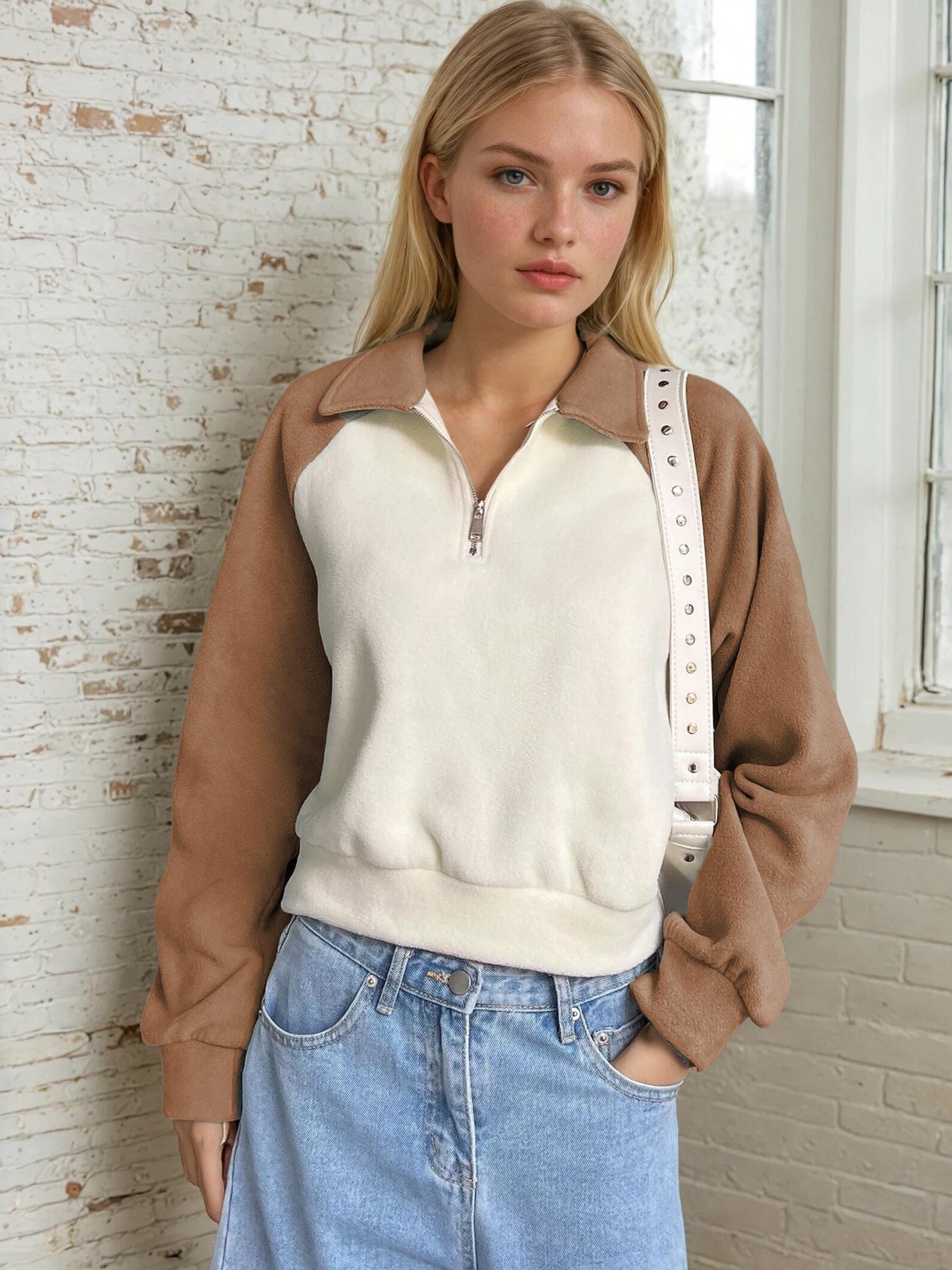 Raglan Sweatshirt Pattern for Women, Women Sweater Pattern, Zip Up Sweater Pattern, Women Sewing Pattern, Beginner Sewing