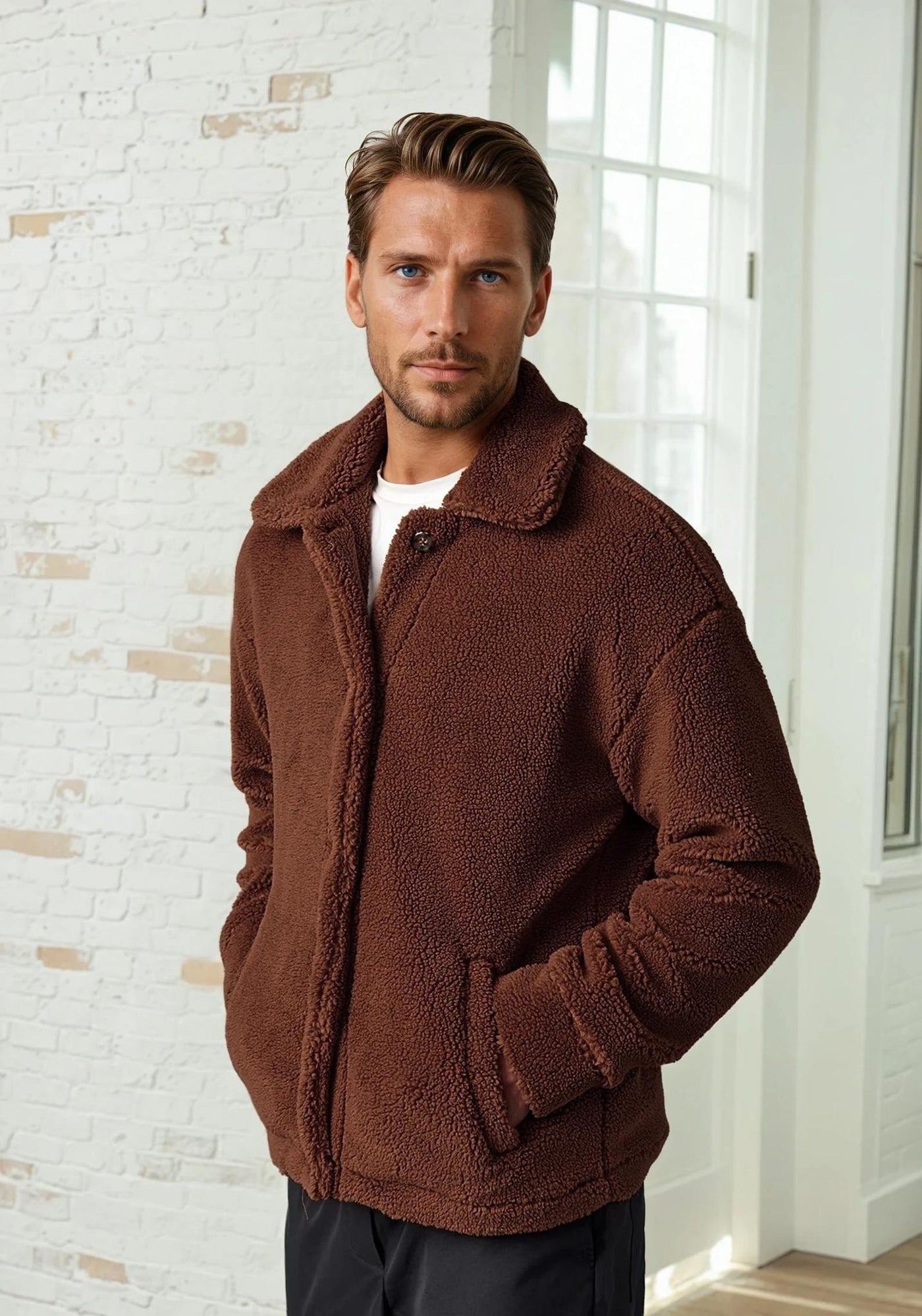 Teddy Jacket Sewing Pattern for Men, Jacket Pattern, Men Sewing Pattern, Button Up Jacket Men, Coat Pattern, Teddy Jacket