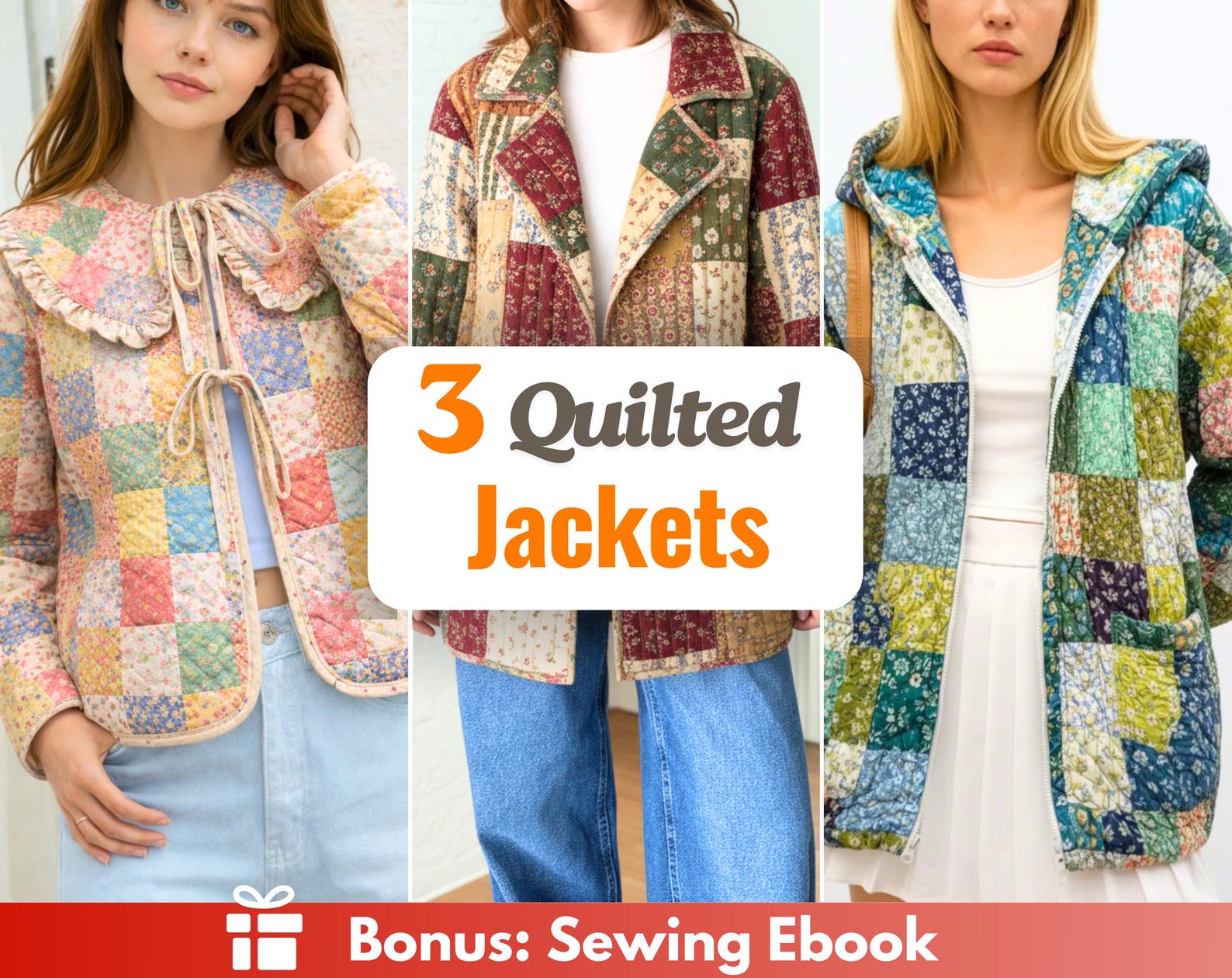 Quilted Jacket Sewing Patterns | Women Patterns | Sewing Patterns | Jacket Sewing Pattern | Coat Pattern | Quilted Coat |