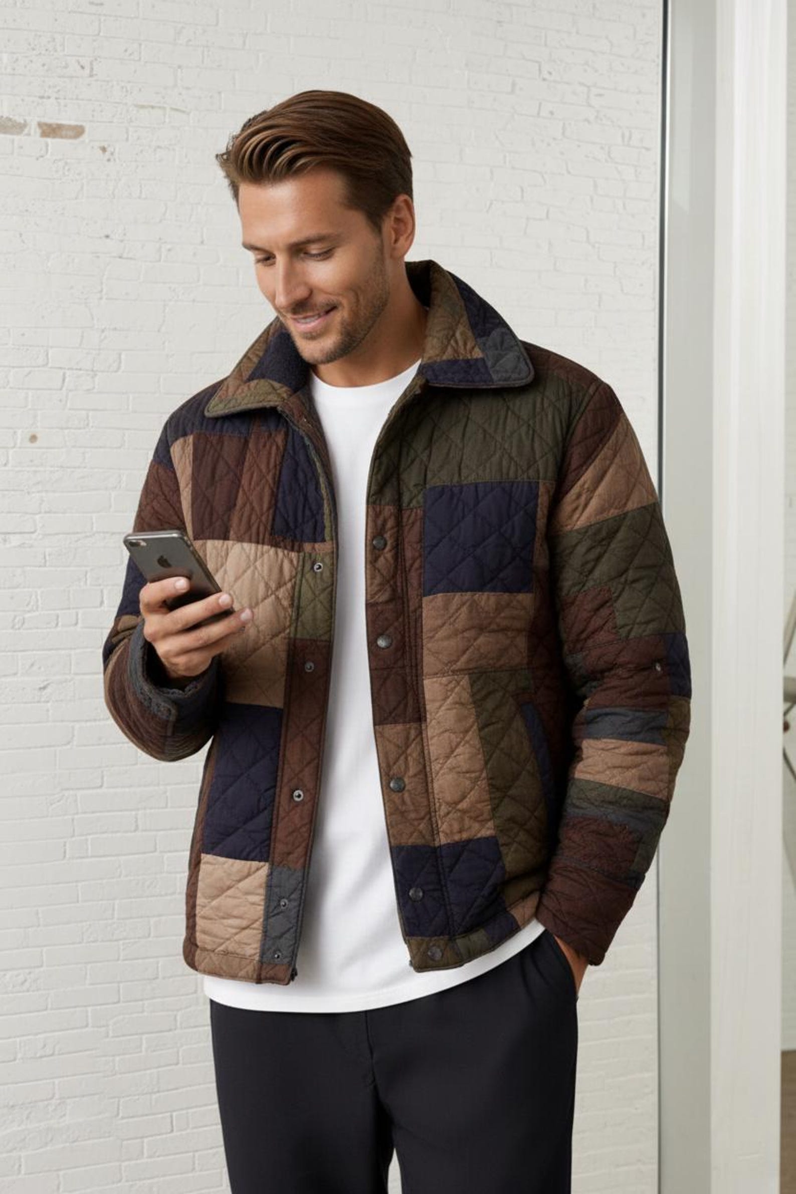 Men Jacket Sewing Pattern, Quilted Jacket Pattern, Men Sewing Pattern, Button Up Jacket Men, Coat Pattern, Men Jacket Coat
