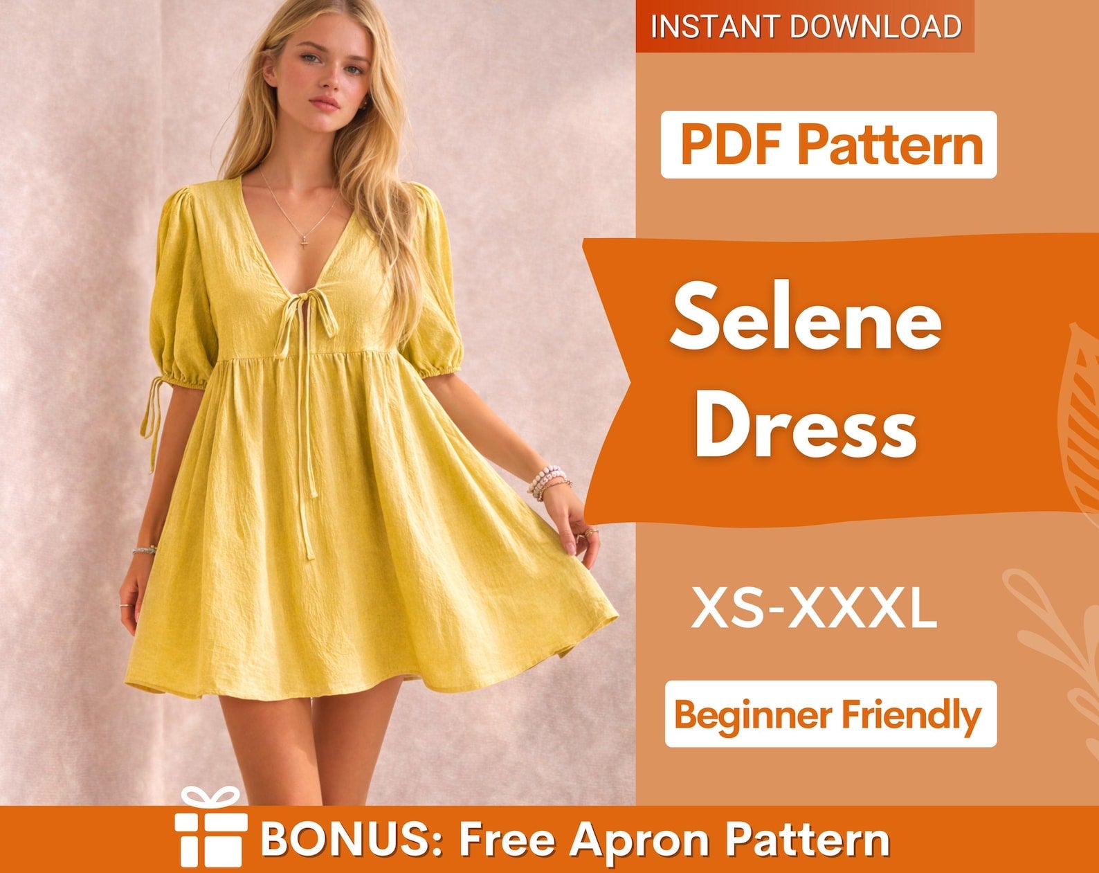 Dress Sewing Pattern | Summer Dress Pattern | Dress Pattern | Women Dress | Sewing Patterns for Women, Midi Dress, Sewing