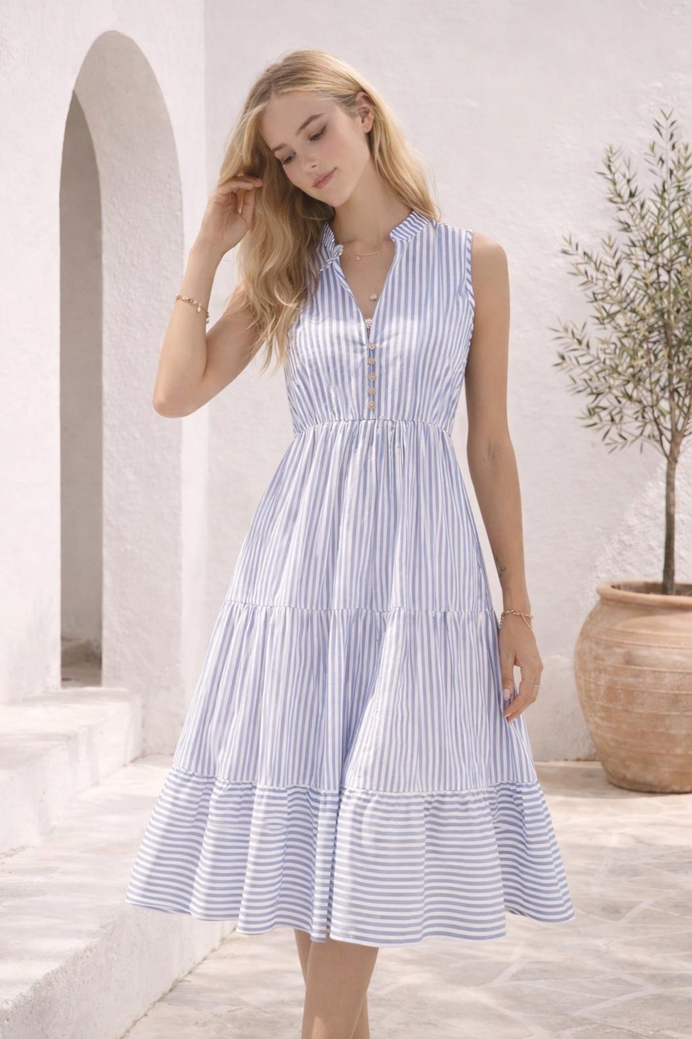 Elodie Dress Sewing Pattern | Dress Pattern | Sewing Pattern for Women | Tiered Dress | Sleeveless Dress | Beginner Sewing
