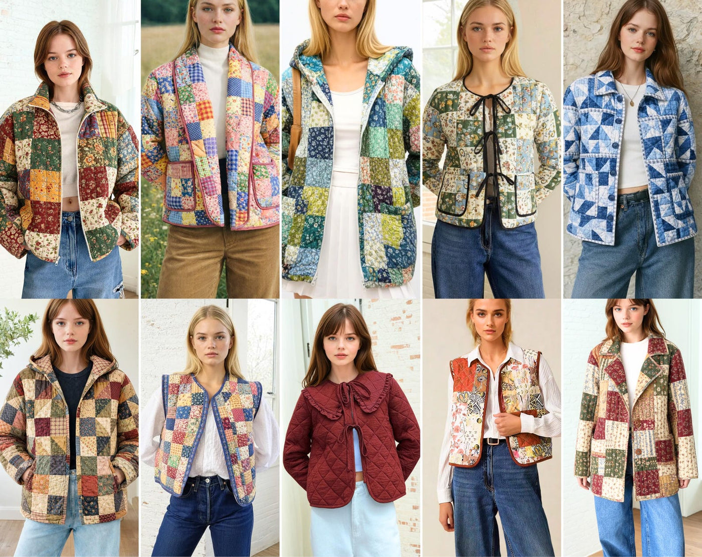 10 Jacket Sewing Patterns | Women Sewing Patterns | Jacket Sewing Pattern | Vest Pattern | Patchwork Patterns | Quilted Coat
