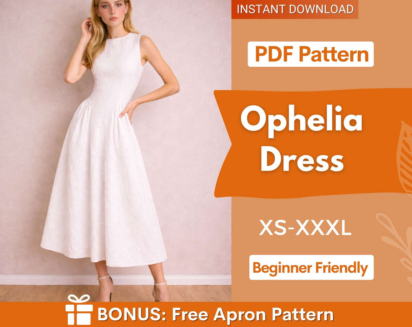 Ophelia Boat Neck Dress Sewing Pattern | Dress Pattern | Fitted Dress Pattern | Sewing Patterns | Women Patterns | Summer