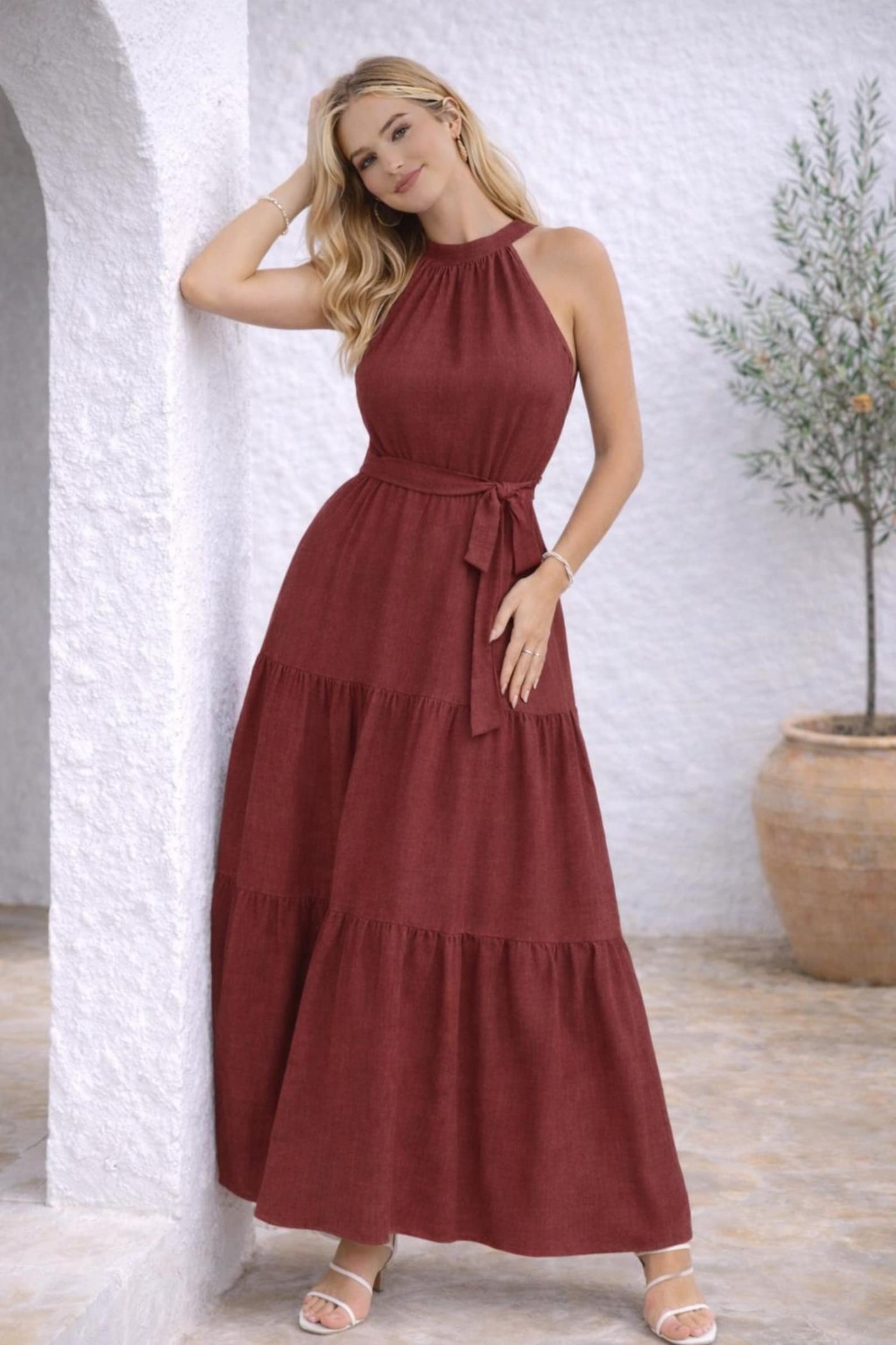 Dress Sewing Pattern | Maxi Halter Neck Dress | Prom Dress Sewing Pattern | Women Sewing Pattern | Summer Dress | Sewing