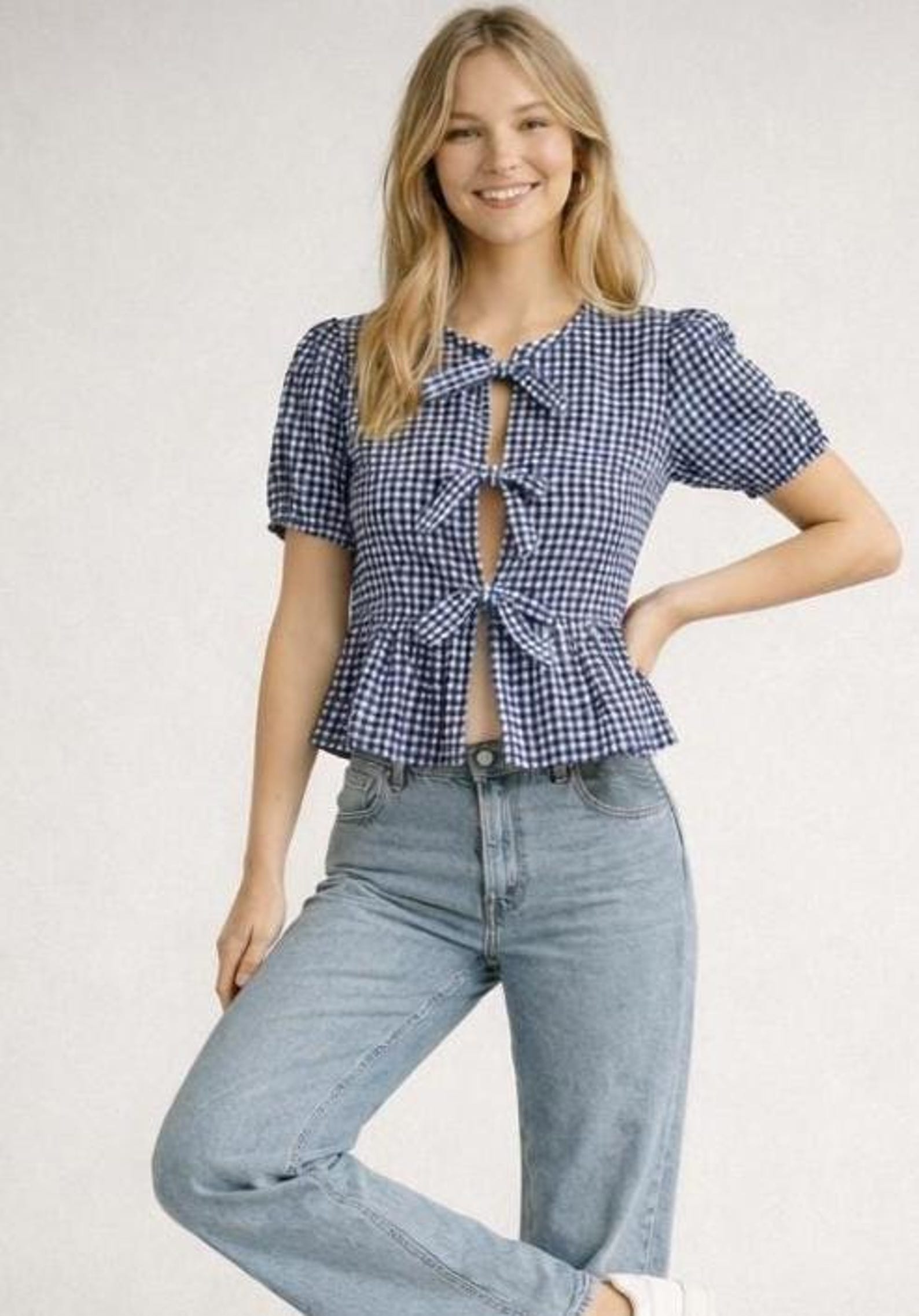 Lola Blouse Sewing Pattern | Peplum Top Pattern | Blouse Pattern | Front Tie Top Pattern | Sewing Patterns for Beginner Top |