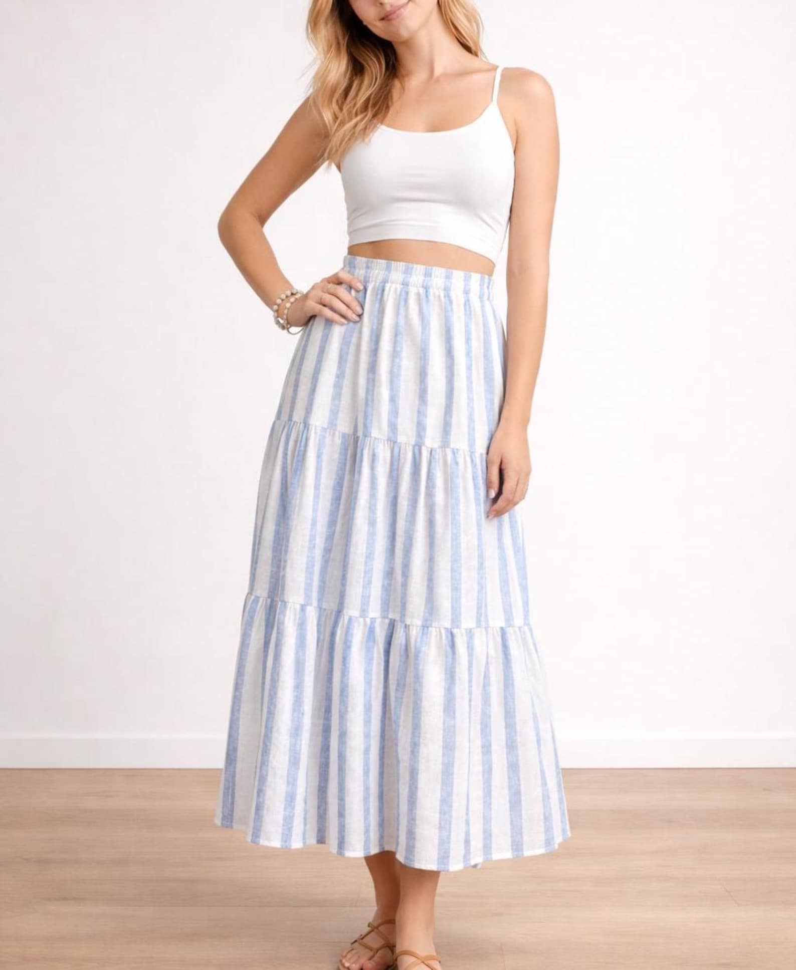 Ginny Tiered Maxi Skirt Sewing Pattern | Skirt Pattern | Women Skirt Pattern | Sewing Patterns | Women Sewing Pattern, Long