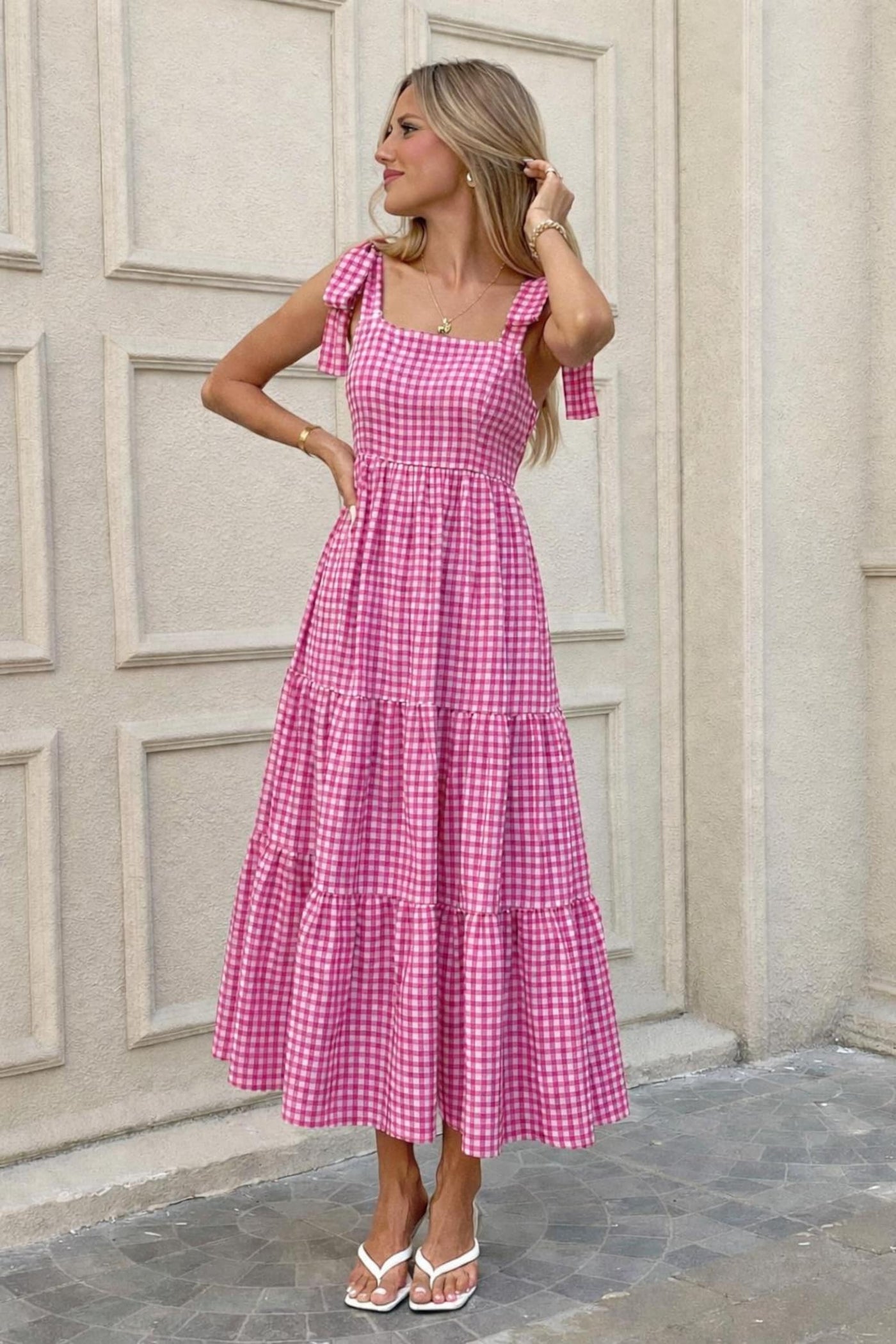 Mindy Dress Sewing Pattern | Shoulder Tie Dress Pattern | Maxi Dress | Gathered Dress Pattern | Tiered Dress Pattern Women