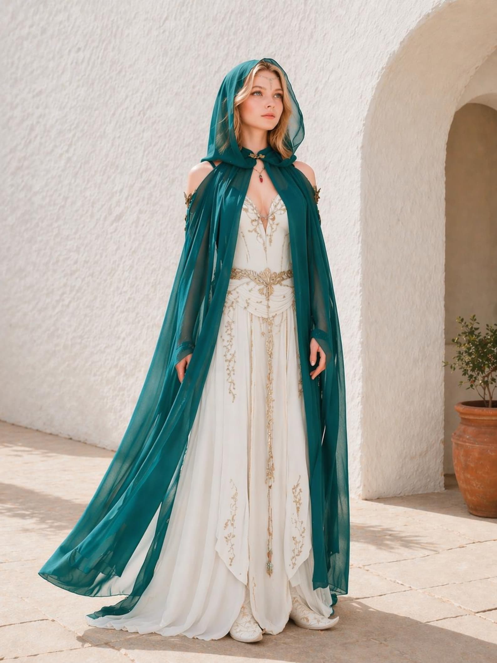 Elven Cape Sewing Pattern, Elven Cloak Pattern, Cape Pattern, Renaissance Fair Pattern, Medieval Cape, Cosplay Costume Cloak