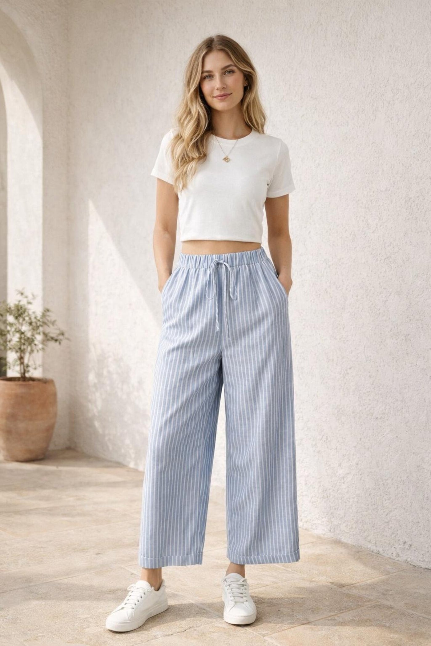 Laura Pants Sewing Pattern | Wide Leg Pants Pattern | Crop Pants Pattern | Sewing Patterns | Women Pattern Pants Trousers |