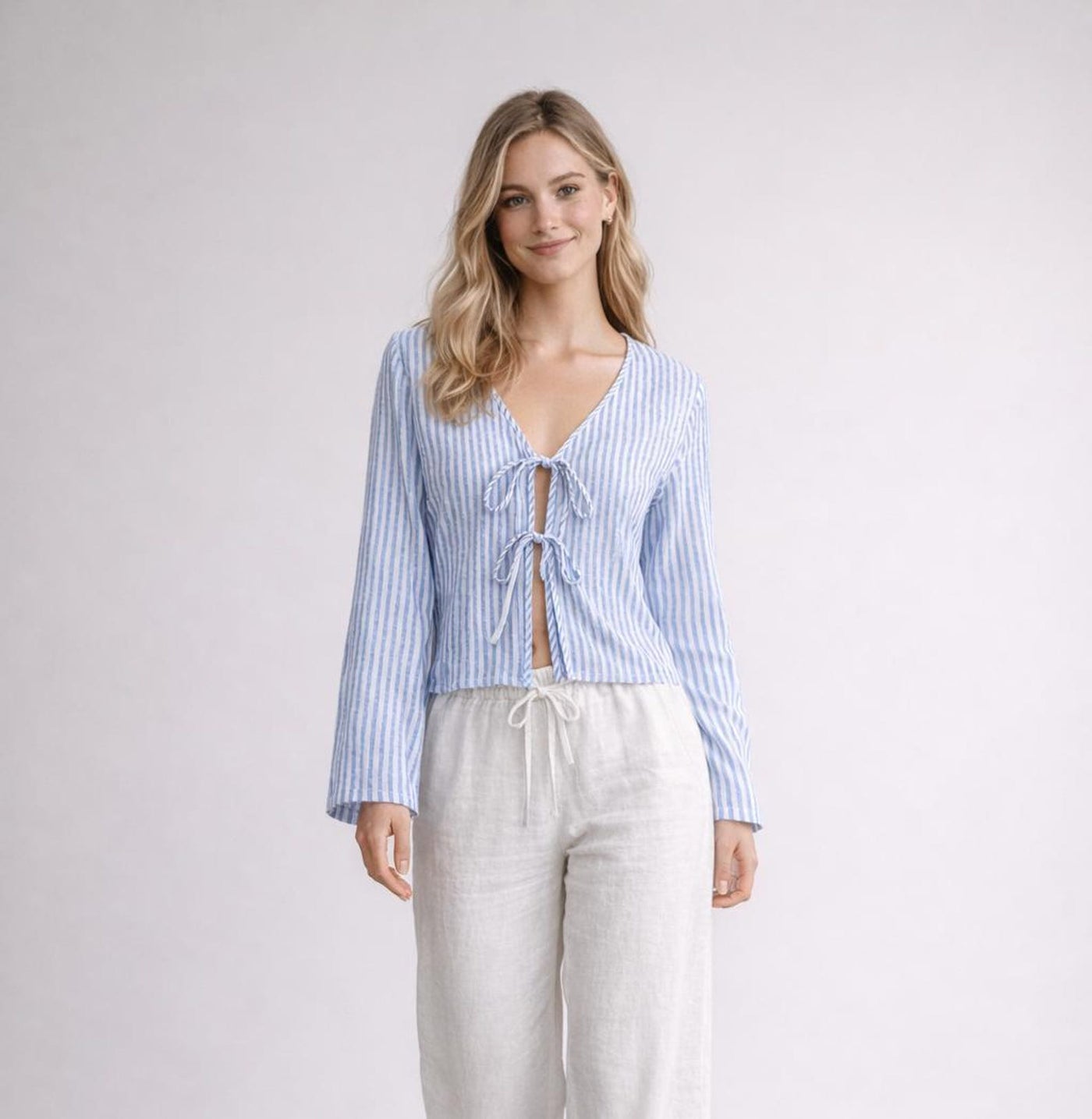 Jane Blouse Sewing Pattern | Tie Top Sewing Pattern | Women Sewing Pattern, Shirt Pattern, Top with front Ties, Women Blouse