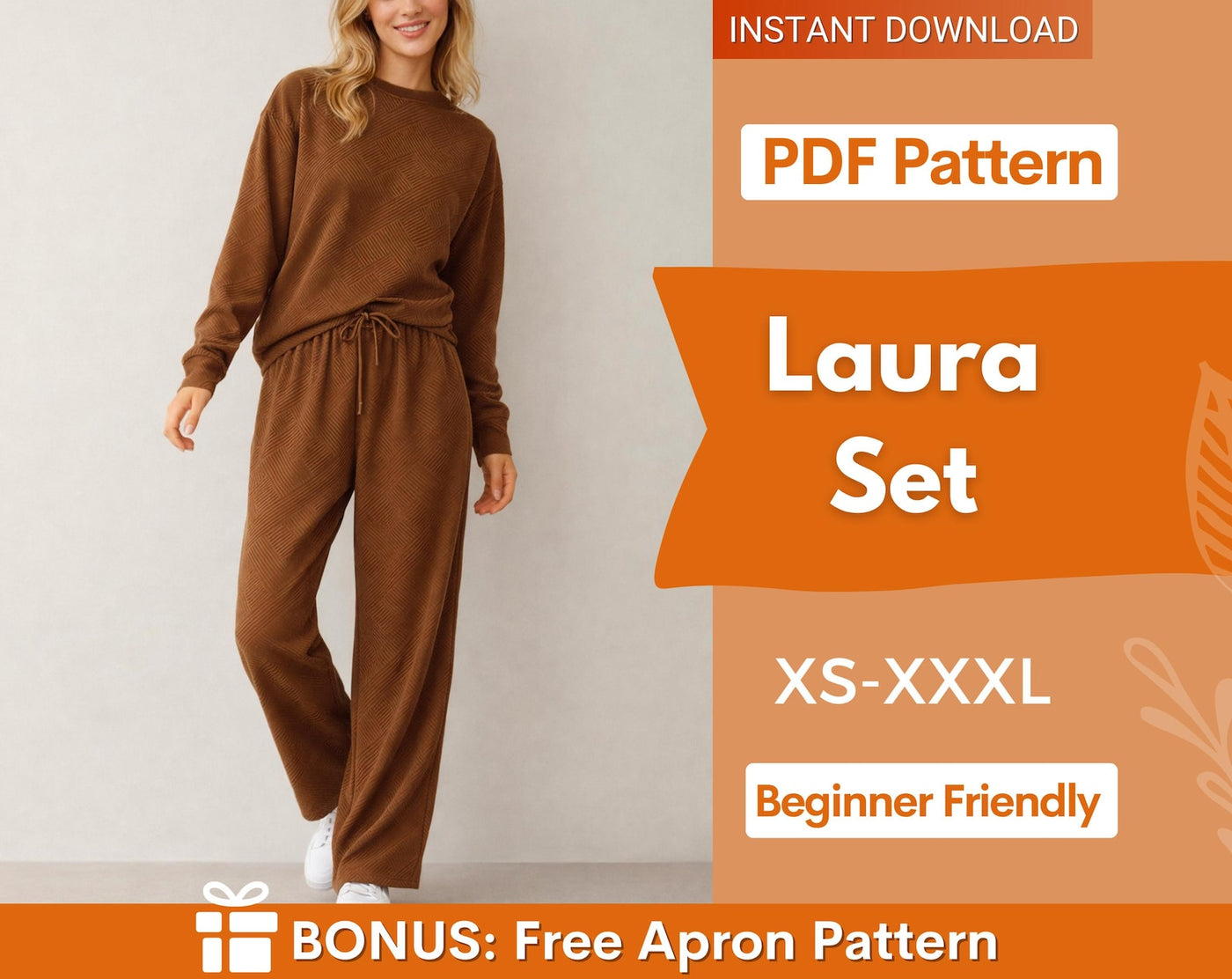 Sweatshirt and Joggers Sewing Patterns, Sweatpants Pattern, Women Beginner Patterns, Joggers Pattern, Sweatshirt Pattern