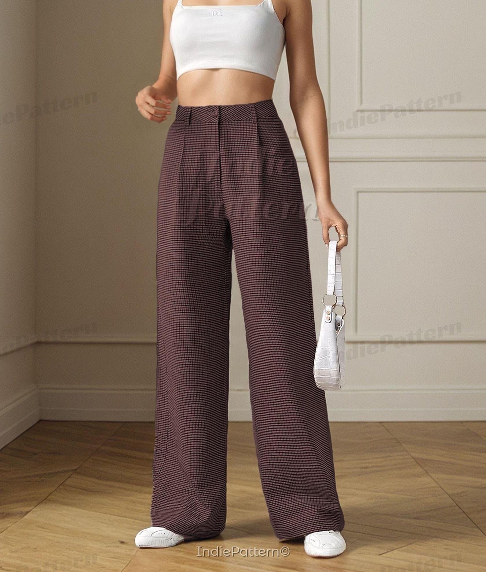 Pants Pattern for Women | XS-XXXL | Sewing Patterns | Trousers Sewing Pattern | Wide Leg Pants Pattern | Sewing Pattern Pants