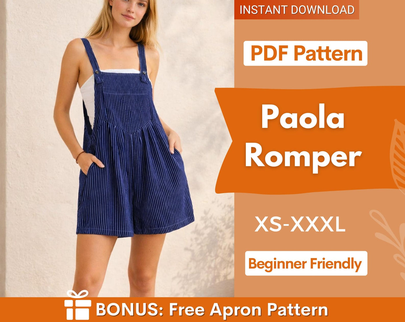 Romper Sewing Pattern | Sewing Pattern Women | Overalls Pattern | Jumpsuit Sewing Pattern | Women Pattern, Women Sewing