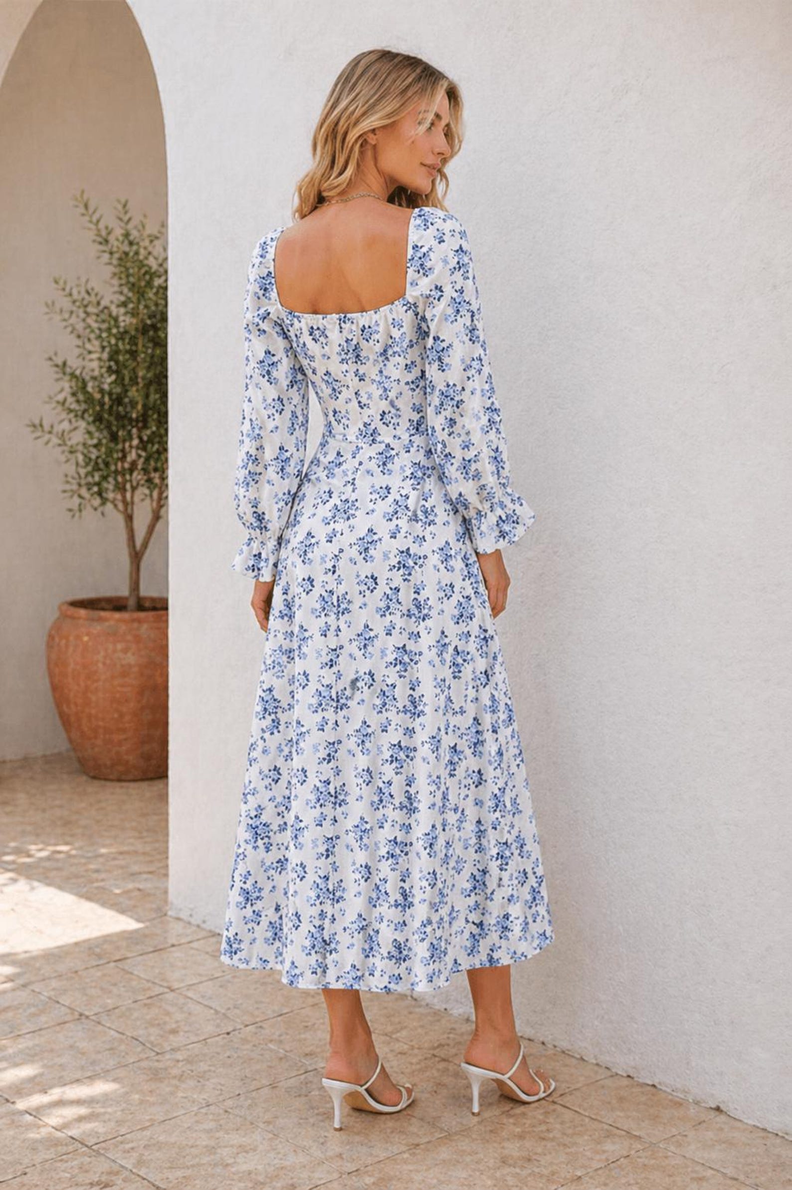 Louise Dress Sewing Pattern | Maxi Dress Pattern | Long Sleeved Dress | Women Dress Pattern | Sewing Patterns for Women Slit