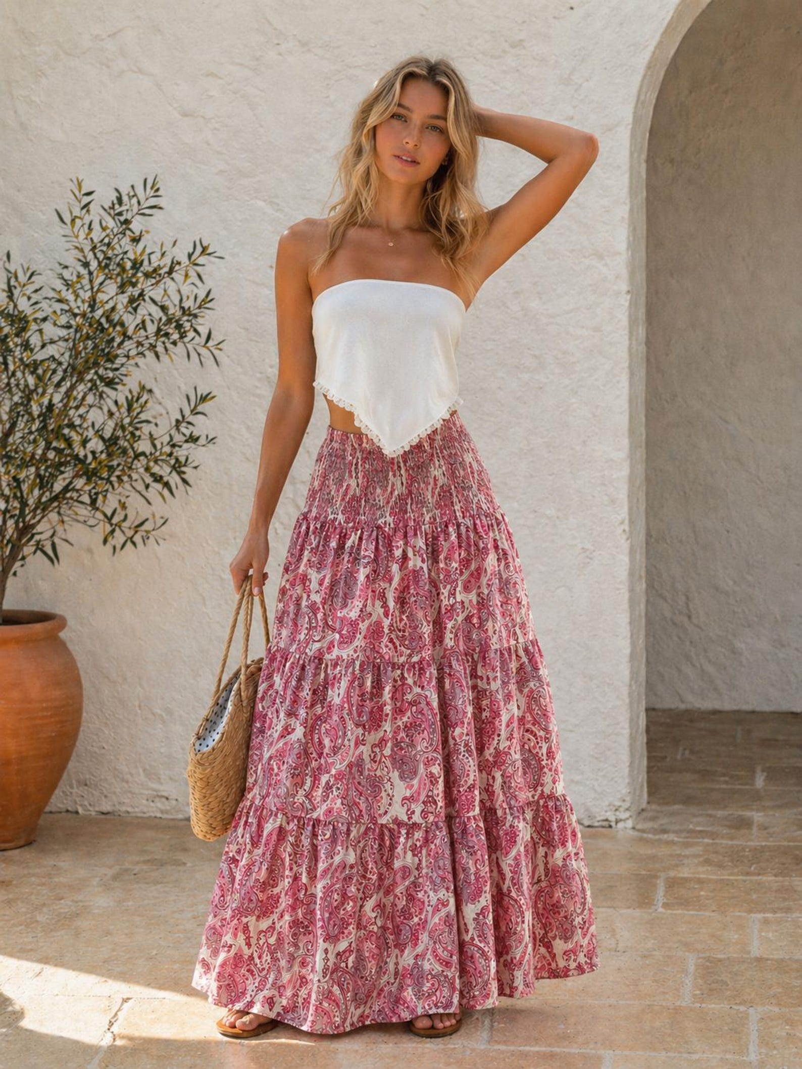 Nellie Maxi Skirt Sewing Pattern | Skirt Pattern | High Waist Skirt Pattern | Sewing Patterns | Women Sewing Pattern, Summer