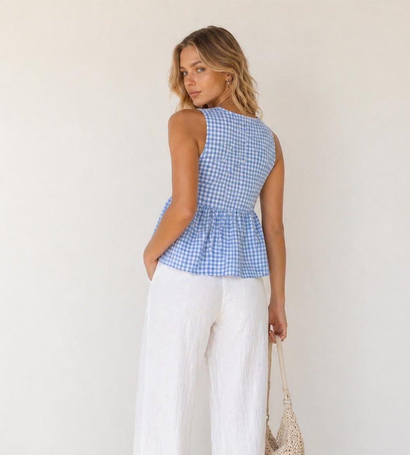 Peplum Top Sewing Pattern | Women Sewing Pattern | Blouse Pattern | Front Tie Top Pattern | Sewing Patterns for Beginner Top